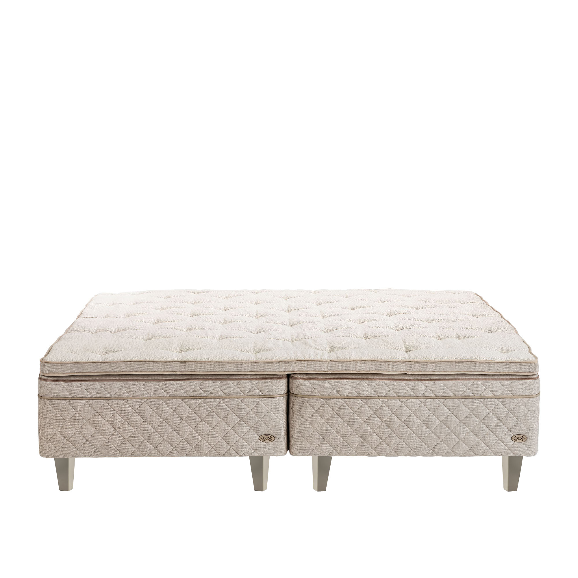 DUX - Dux 30 res&aring;rbotten fast 200x200 cm/ Top Pad B&auml;ddmadrass/ Konisk oatmeal  20 cm - S&auml;ngar - Beige