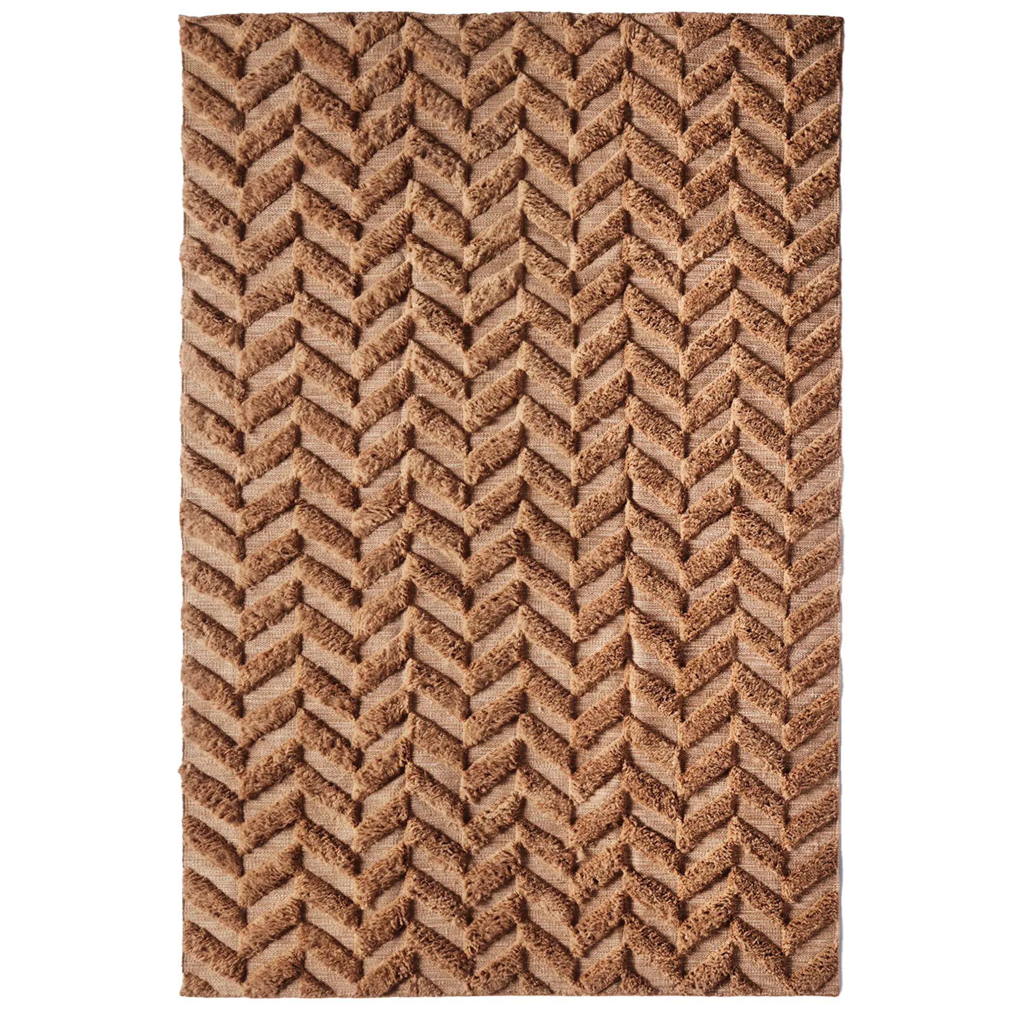 Herringbone Brown ullteppe