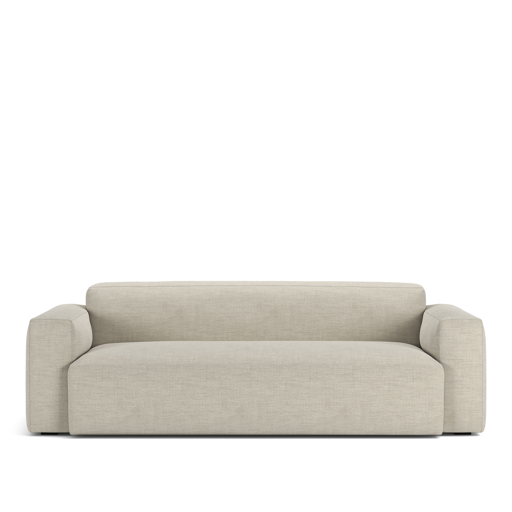 NOGA - Brick 2,5-Seater Sofa Sienna 102 Fixed Upholstery - Soffor - Beige - Dun/Metall/Tr&auml;/Textilmaterial