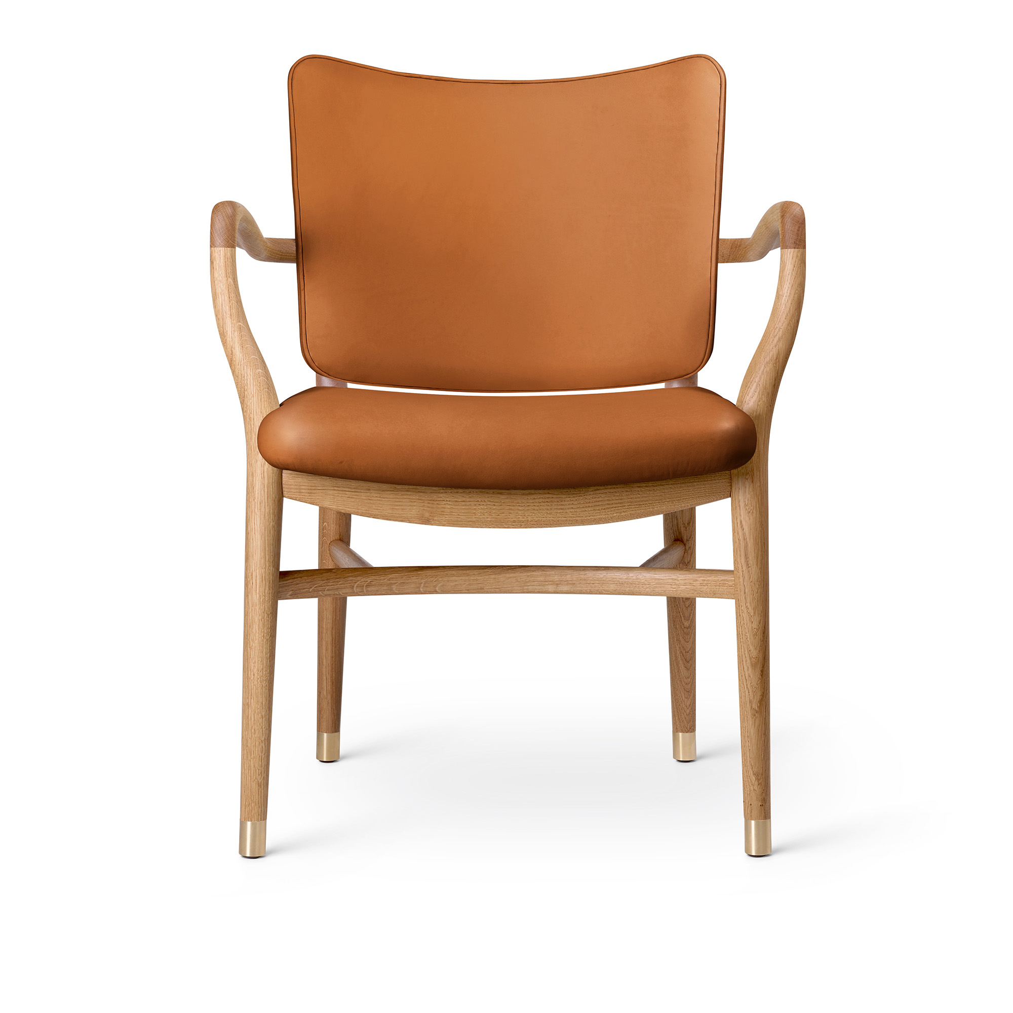 Carl Hansen - VLA61 Armchair Oak Oil Brass Sif 95 - Matstolar - Vilhelm Lauritzen - Träfärgad - Trä | Möbler - Stolar Och Pallar - Matstolar | Möbelexperten