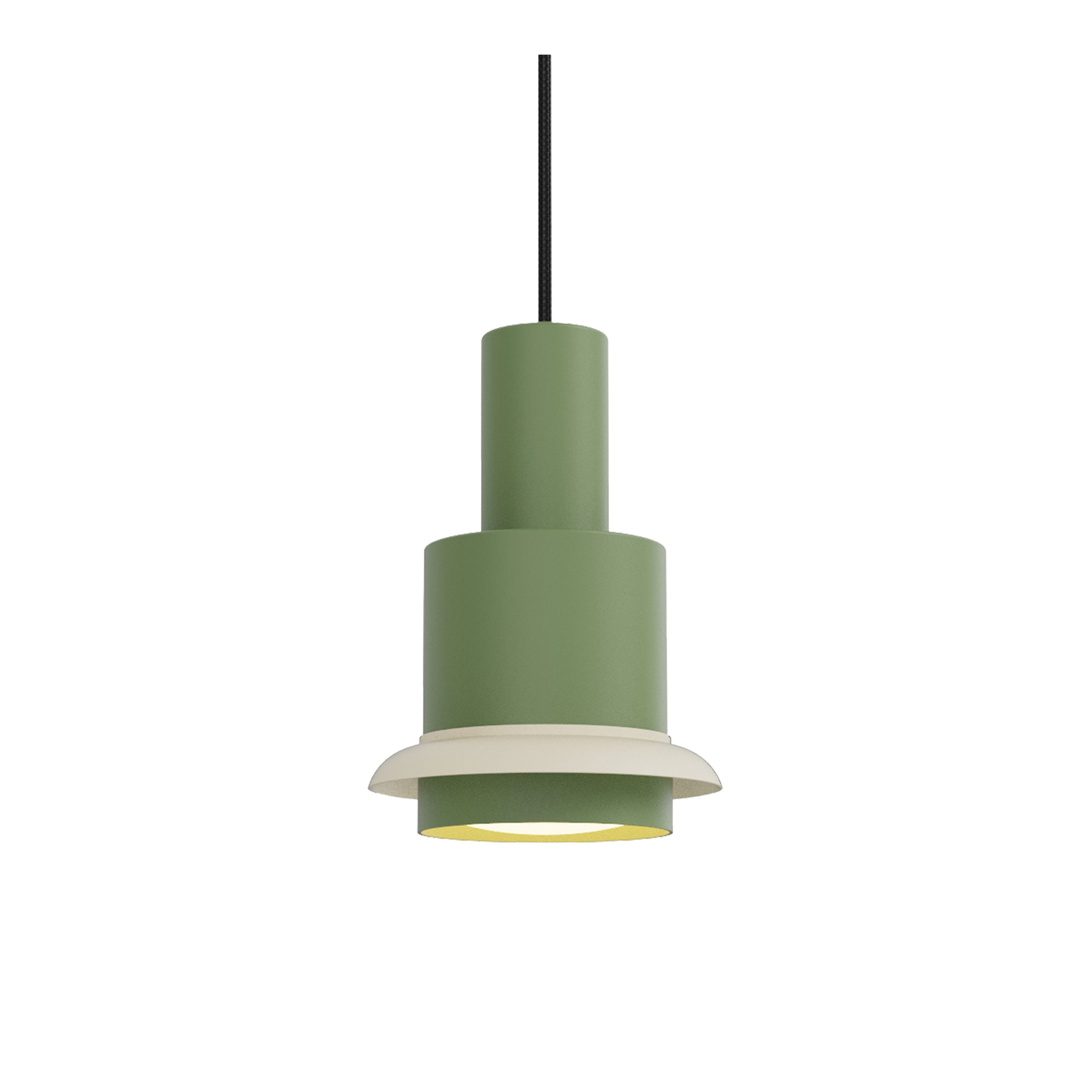 DCWéditions - Chaumont 190 Pendant lamp Ø19 cm H28 cm – Green & White - Pendellampor - Marc Held - Grön,Vit | Belysning - Taklampor - Pendellampor | Möbelexperten