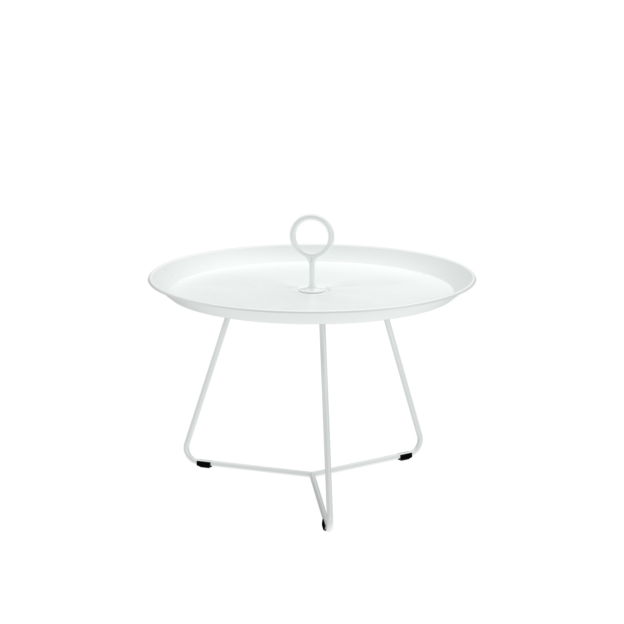 Houe - EYELET Tray Table - Ø 57,5 cm - White - Utendørs sofabord - Henrik Pedersen - Hvit - Metall