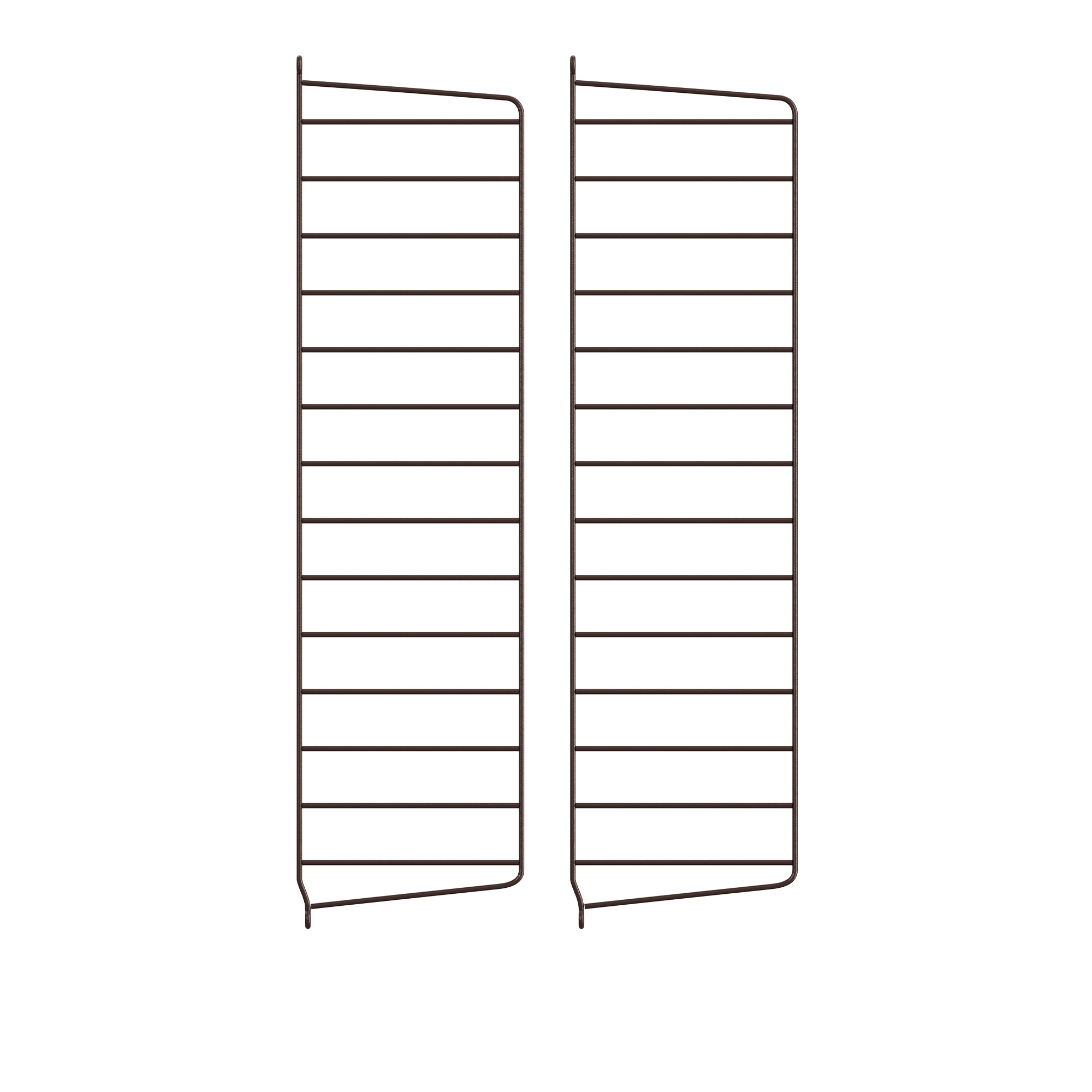 String - V&auml;ggavel 75 x 20 cm 2-pack m&ouml;rkbrun - Hyllor & Hyllsystem - Brun - Metall