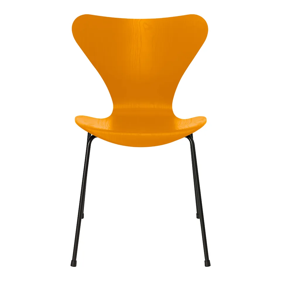 Series 7 stol 3107 farget askfiner stålram svart