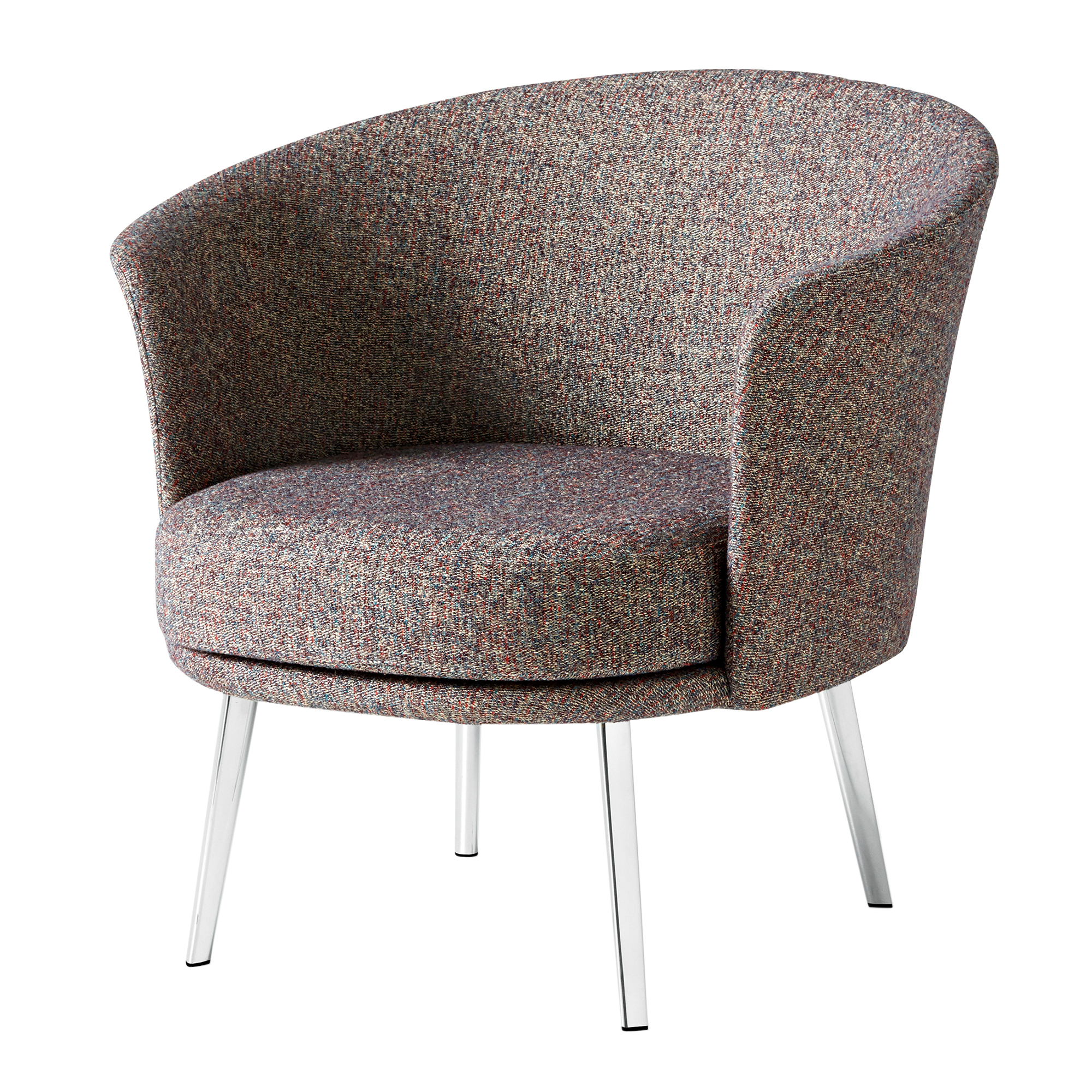 HAY - Dorso Swarm Multi Colour / Chromed Steel Base - Fåtöljer - GamFratesi - Metall/Trä/Textilmaterial/Skum