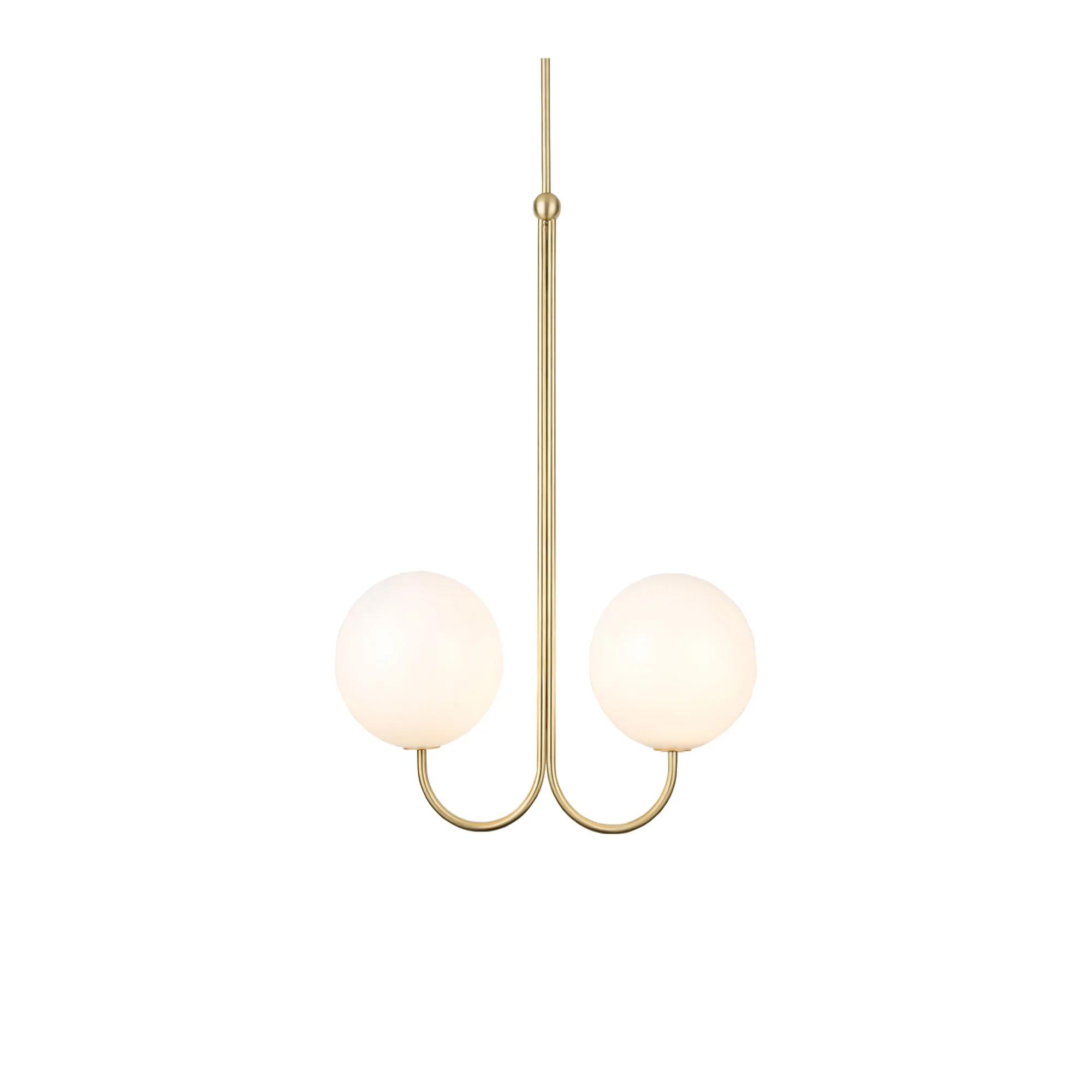 Double Angle Pendant Satin Brass