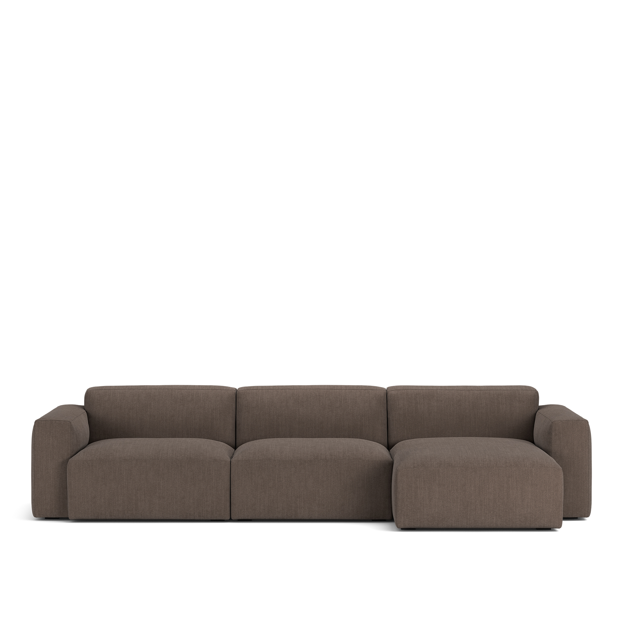 NOGA - Brick 3-Seater Chaise Lounge Right Shadow Dark Brown Removable Upholstery - Soffor