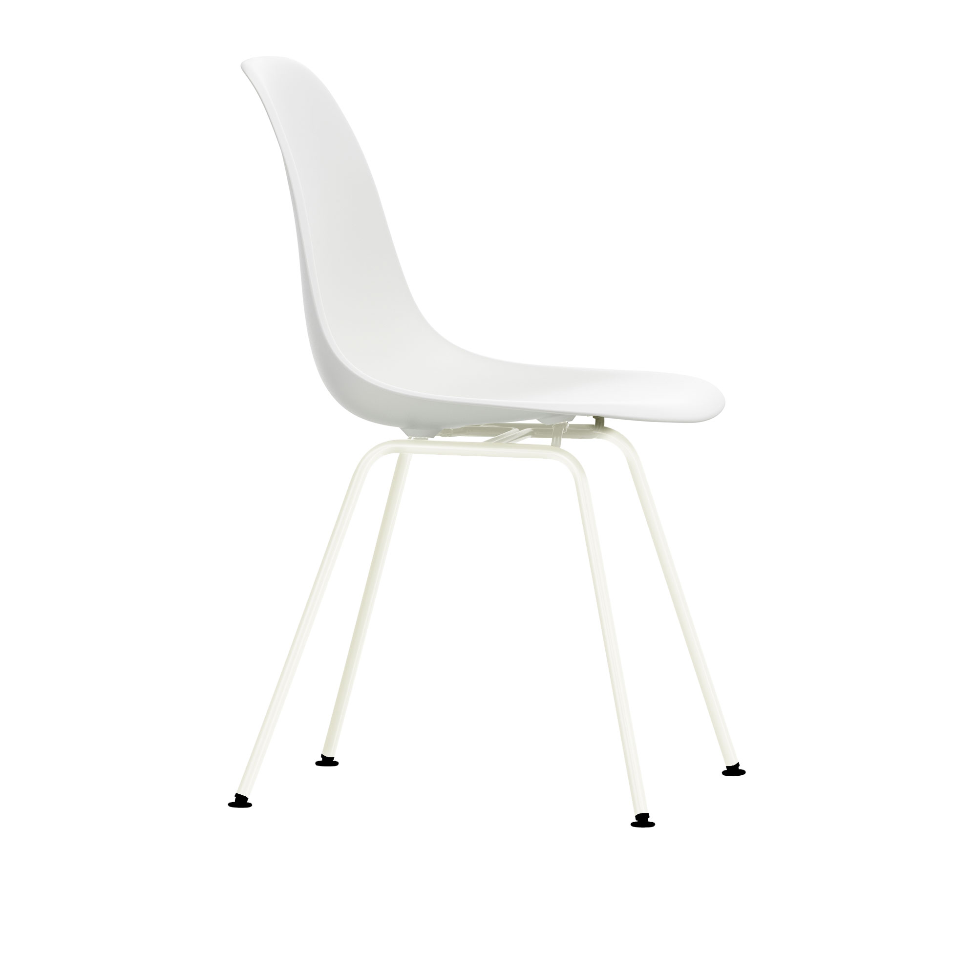Vitra - Eames Plastic Chair DSX - 04 White - White Base - Matstolar - Charles & Ray Eames - Vit - Metall/Plast