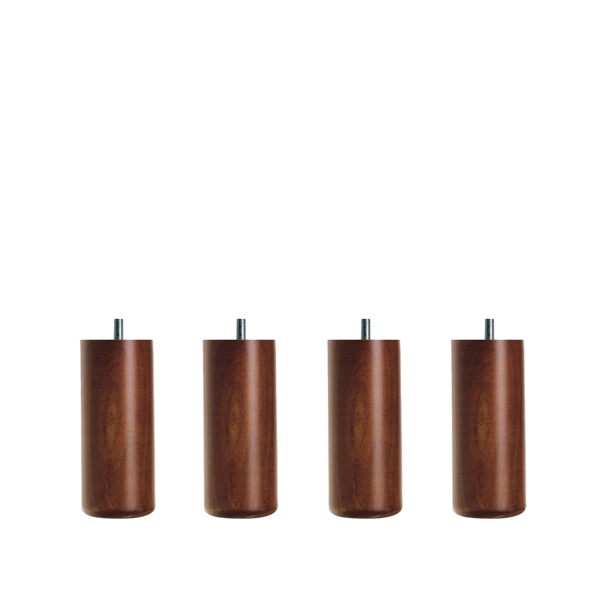 DUX Inspiration sängben runda valnöt 4-pack