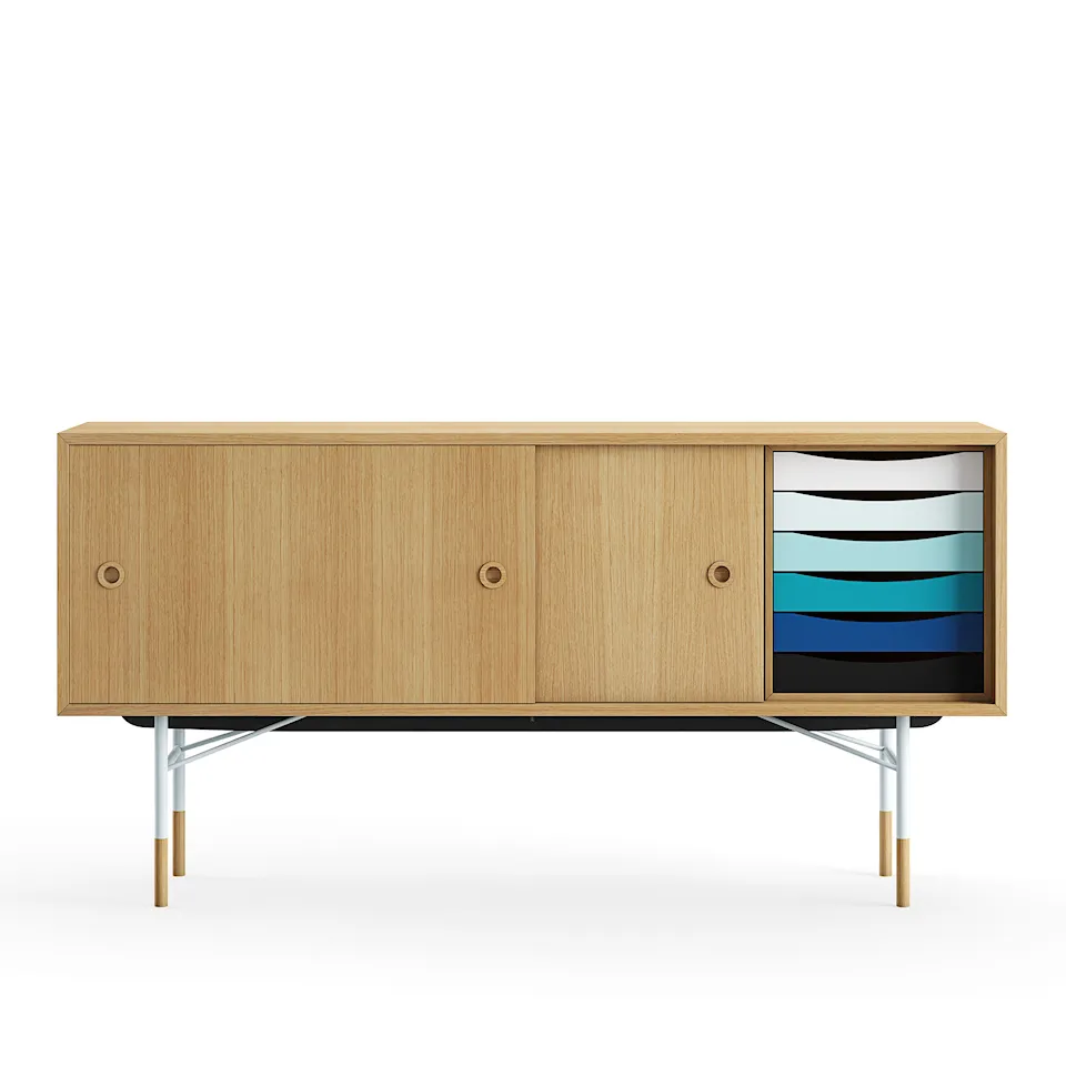 Sideboard Cold med lådor Dark oiled oak Veneer