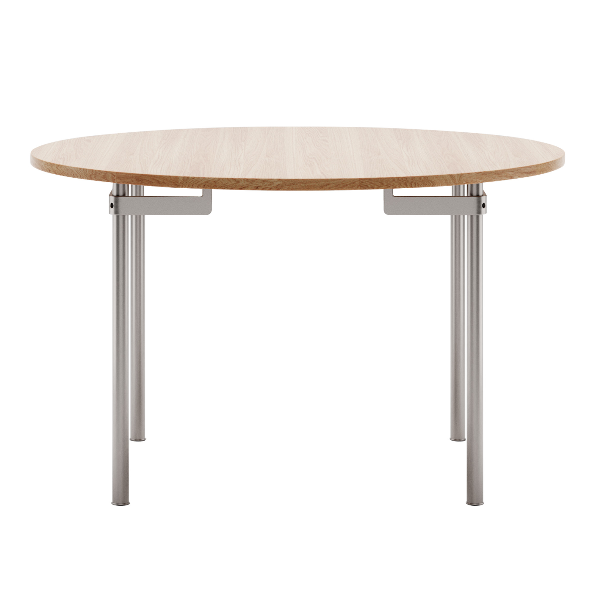 Carl Hansen - CH388, Klarlackad Ek, Ej förlängningsbart - Matbord - Hans J. Wegner - Träfärgad - Metall/Trä