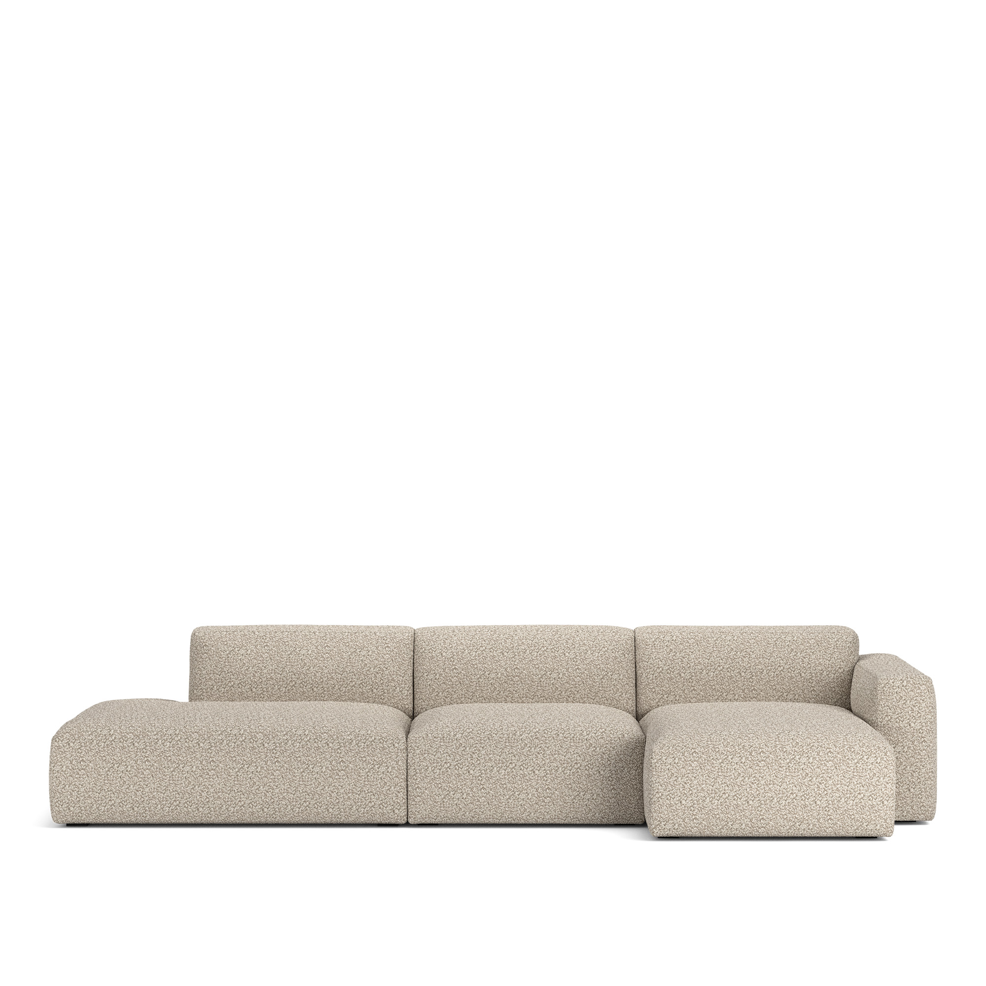 NOGA - Brick 3-Seater Chaise Lounge Open End Left, Vellus 03 - Soffor