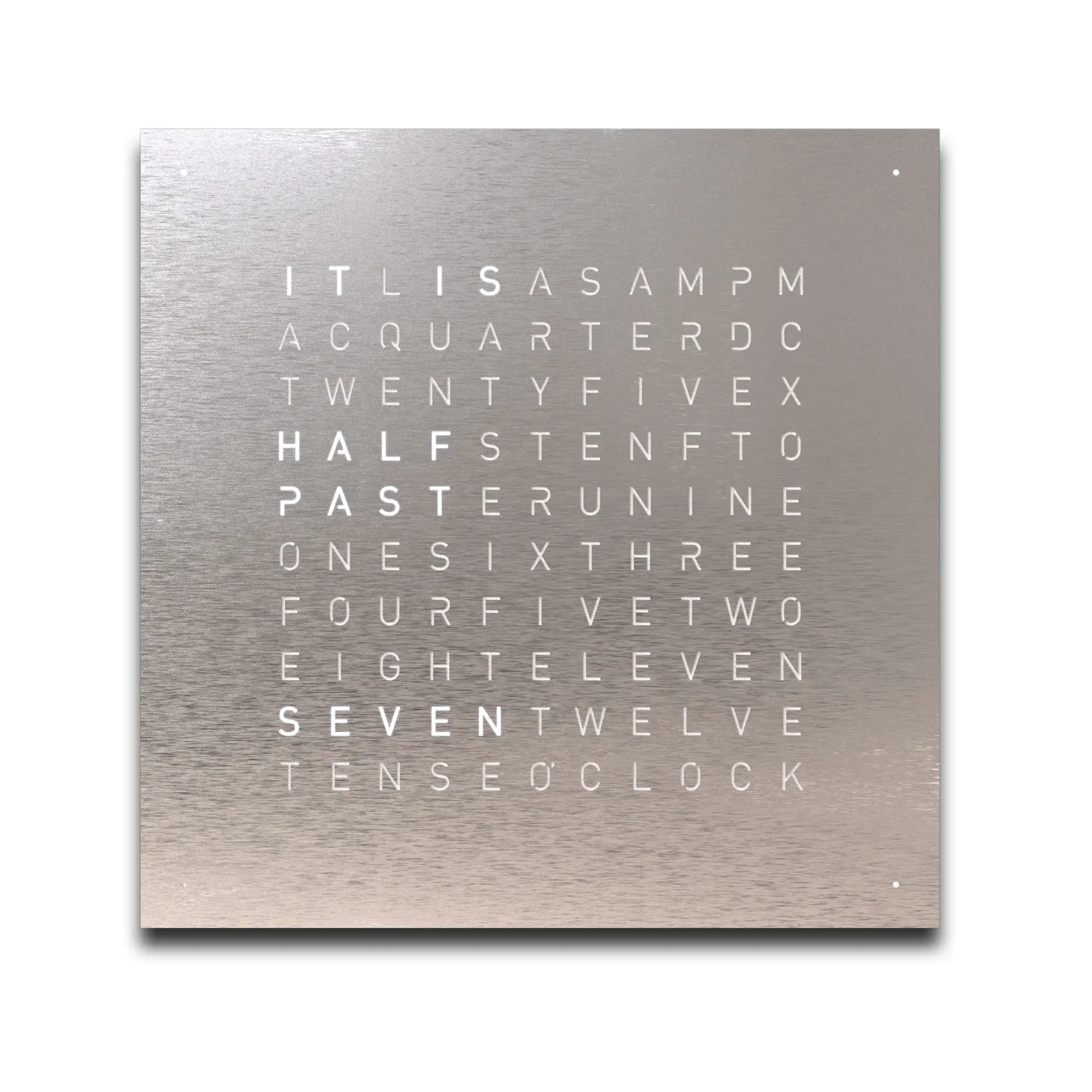 Qlocktwo Earth 45 Creator's Edition – Stainless Steel