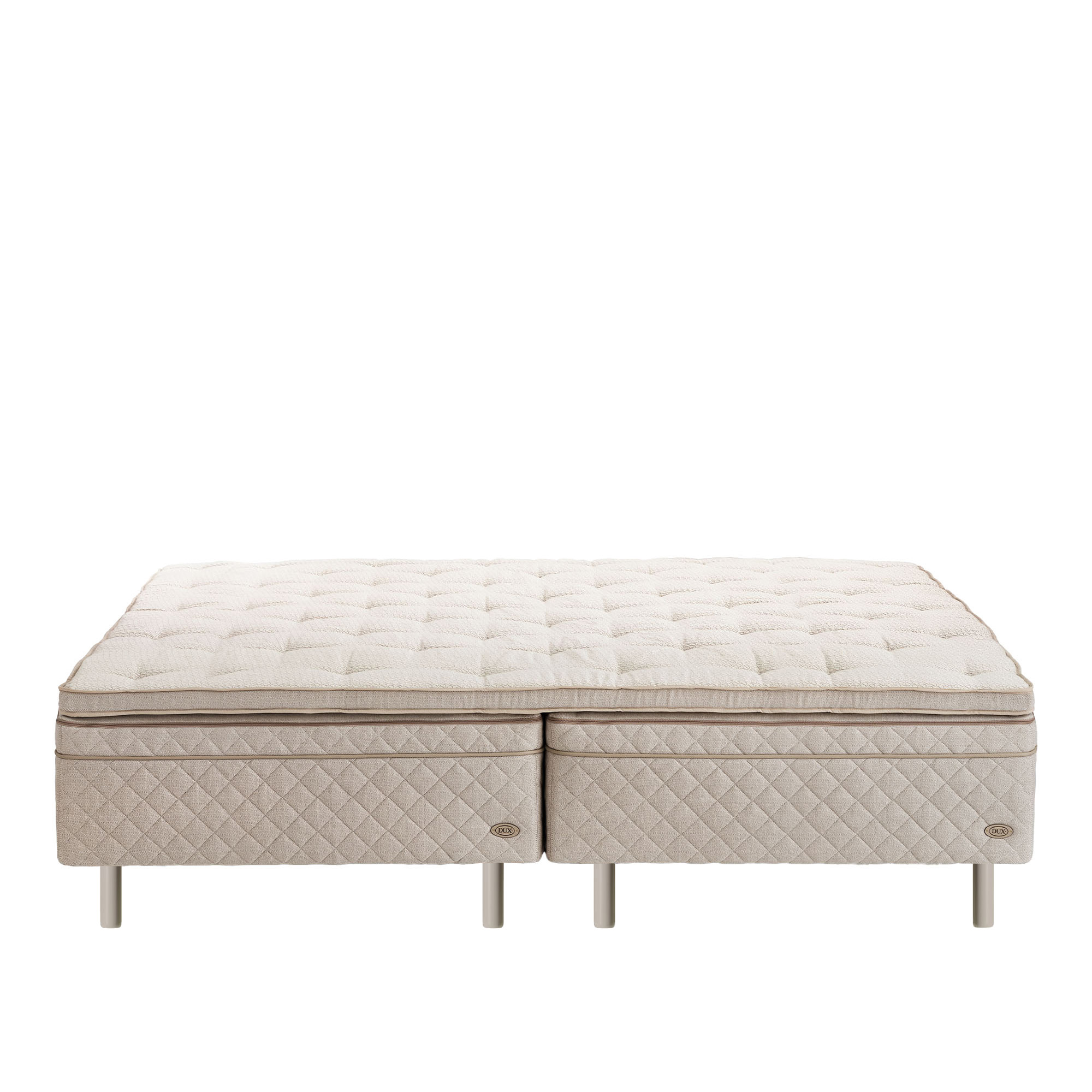 DUX - Dux 30 resårbotten fast 210x200 cm/ Top Pad Plus Bäddmadrass/ Rund oatmeal 20 cm - Sängar - Beige | Möbler - Sängar Och Tillbehör - Sängar | Möbelexperten