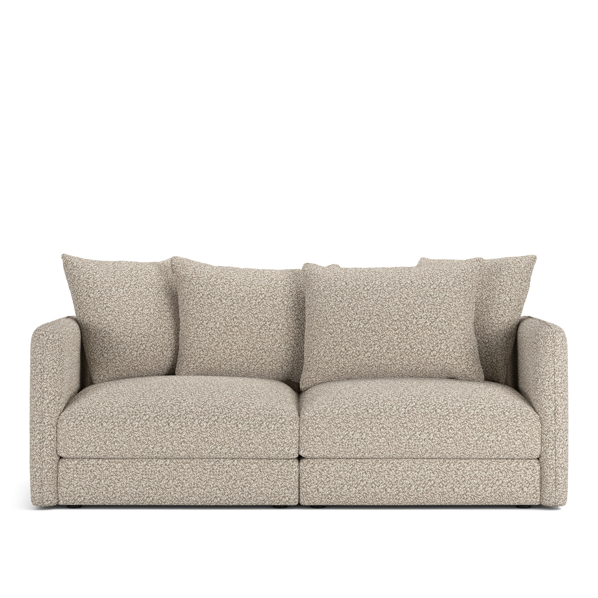 NOGA - Pavarotti 2-Seater, Fixed Cover, Cushion Variant 01, Vellus 03 - Soffor - Beige