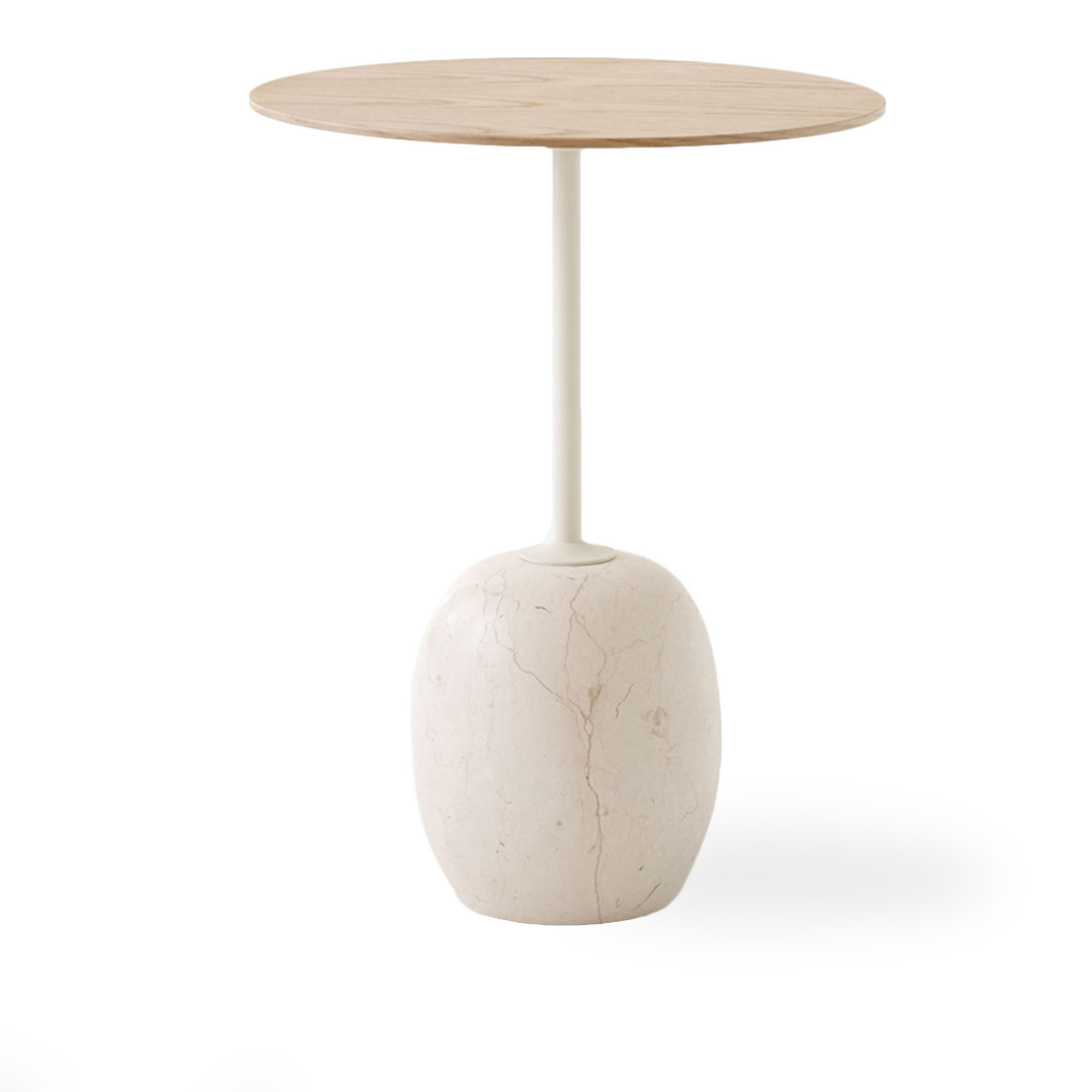 &Tradition - Lato LN8 Lacquered Oak & Crema Diva Marble - Sidobord - Luca Nichetto