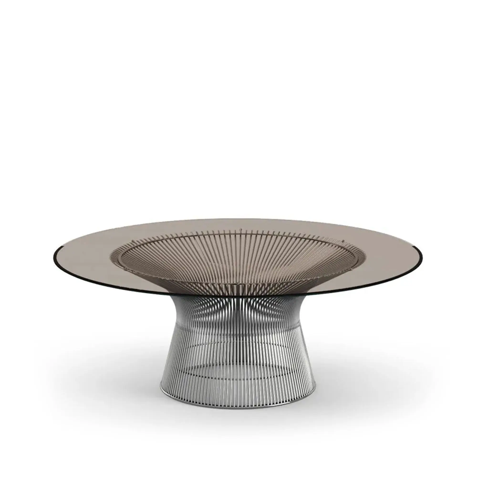 Platner salongbord Ø 92 cm Polert nikkel