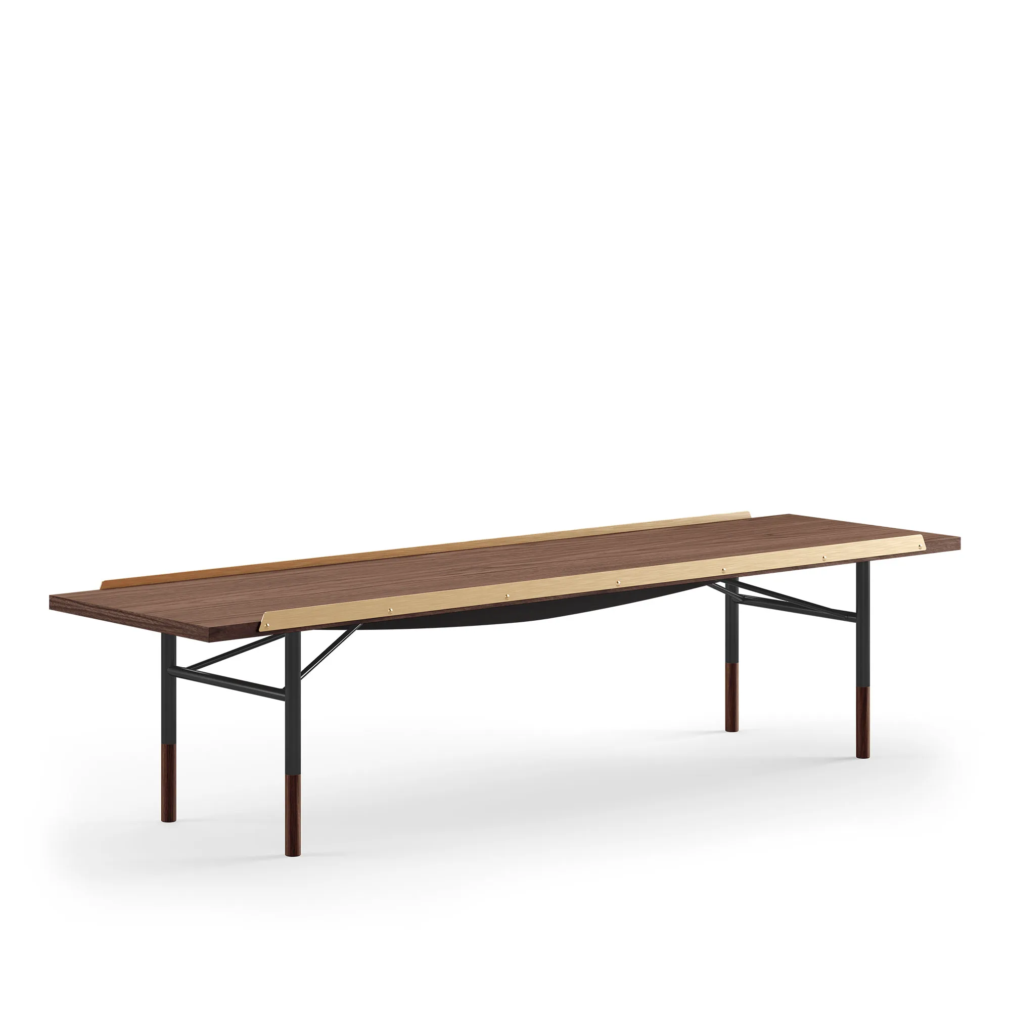 Table Bench bänk Large med mässingskanter