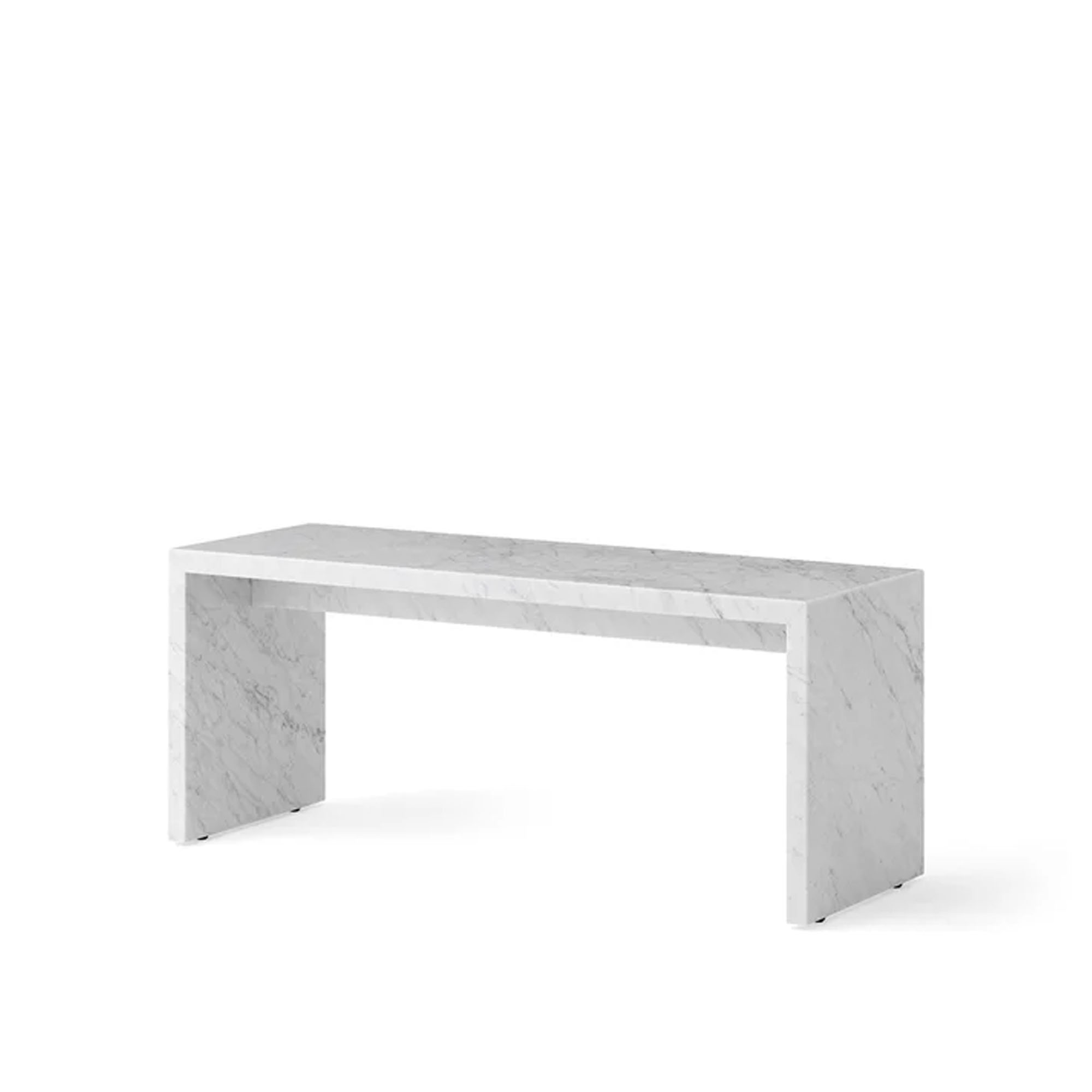 Audo Copenhagen - Plinth Bridge, Carrara - Soffbord - Norm Architects - Mönstrad - MDF/Sten/Plast