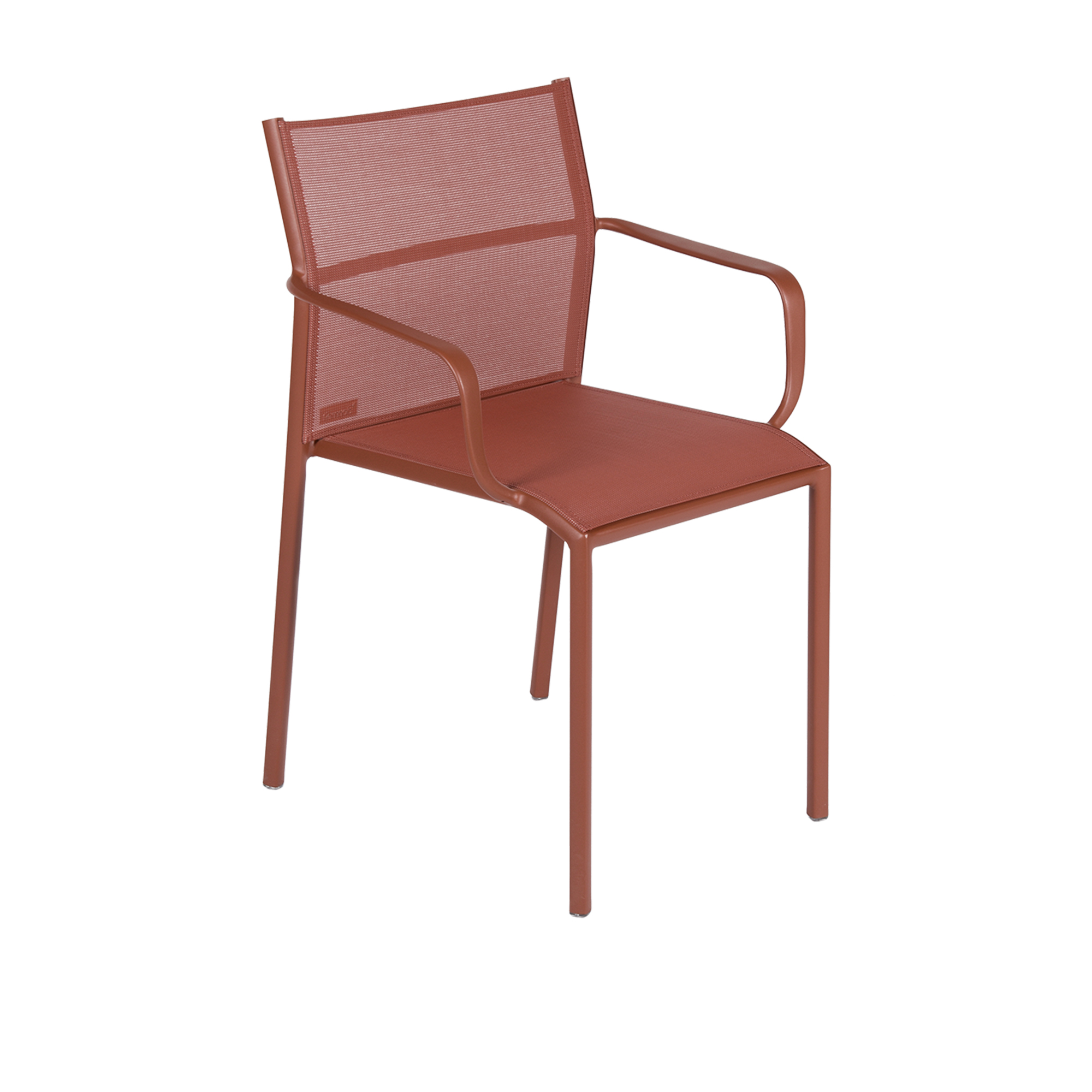 Fermob - Cadiz Armchair Red Ochre 20 - Matstolar utomhus - Antoine Lesur - Röd - Metall/Syntetiskt