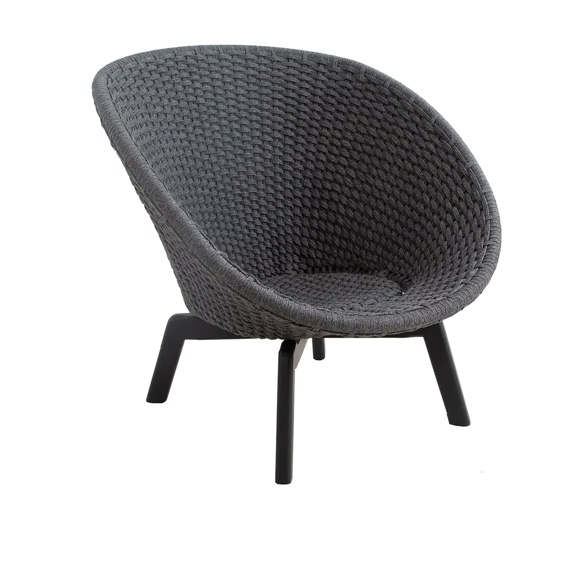 Peacock Lounge Chair Dark Grey
