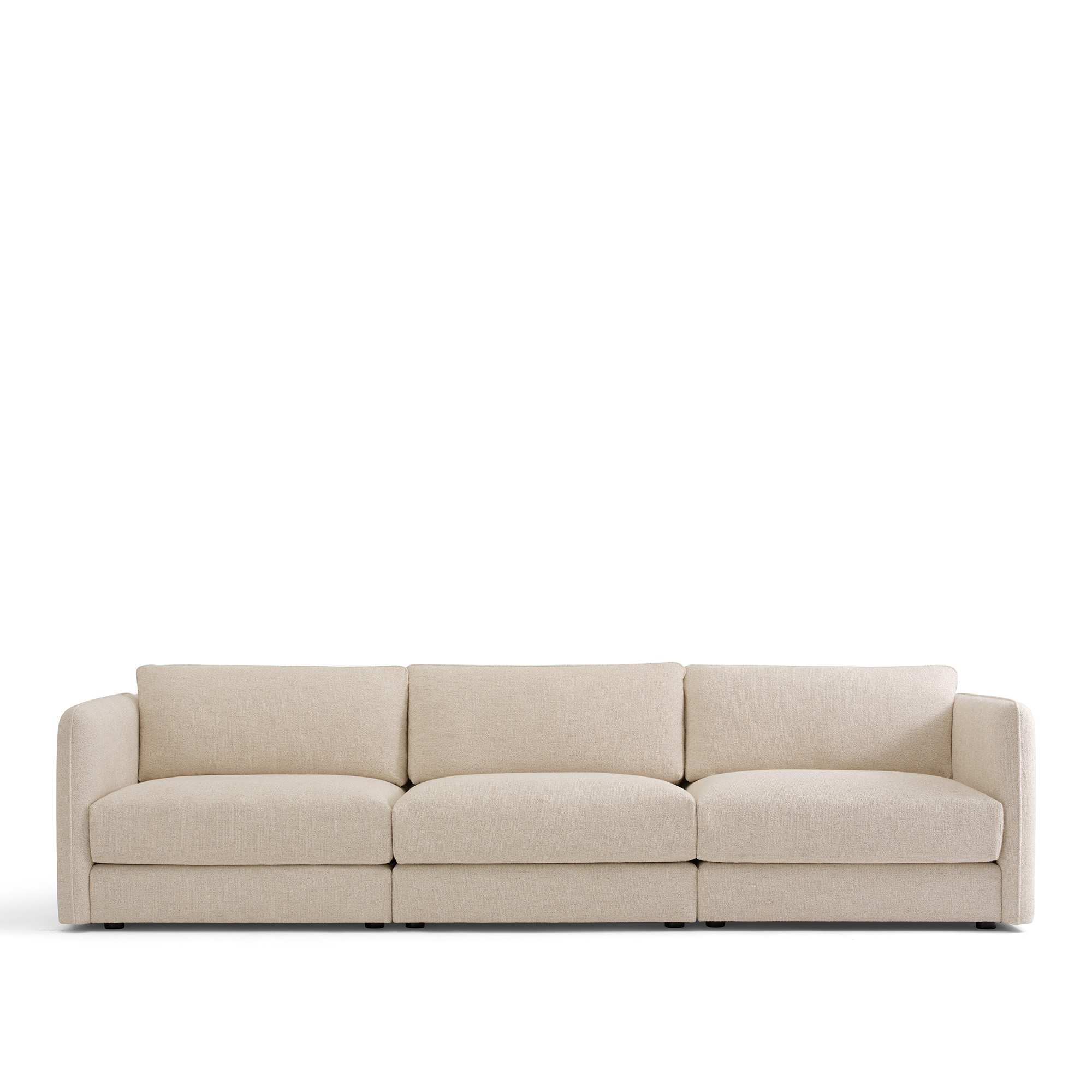 NOGA - Pavarotti 3-Seater, Fixed Cover, Cushion Variant 03, Lucinasco 20 - Soffor - Beige