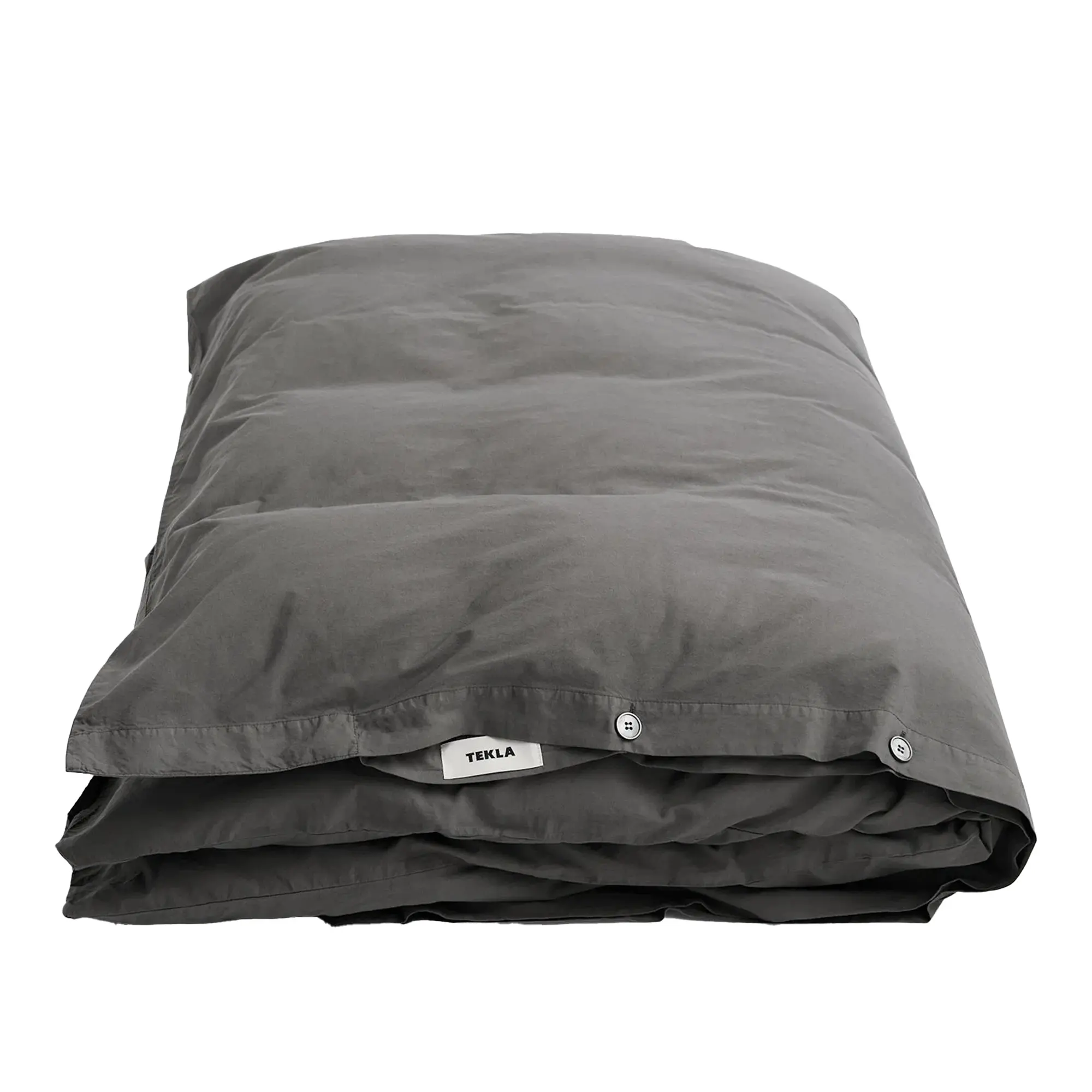 Percale Double Duvet Cover, 220x220, Dark Taupe