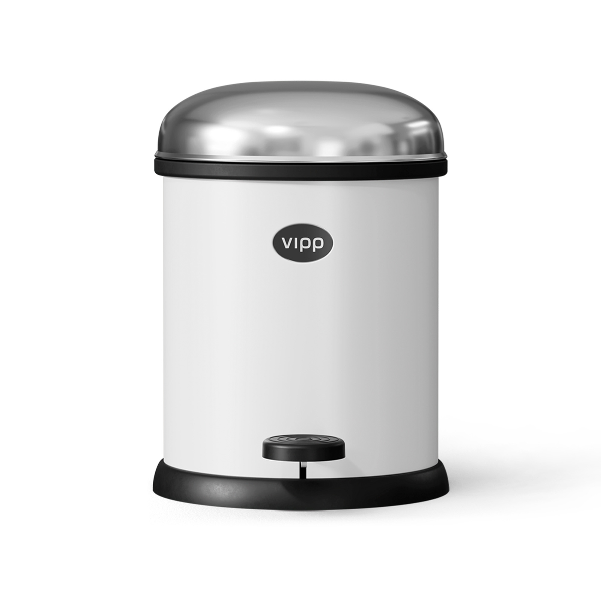 Vipp - Vipp12 Bin, White - Pedalhinkar - Holger Nielsen - Vit | Inredning - Badrumsinredning - Pedalhinkar | Möbelexperten