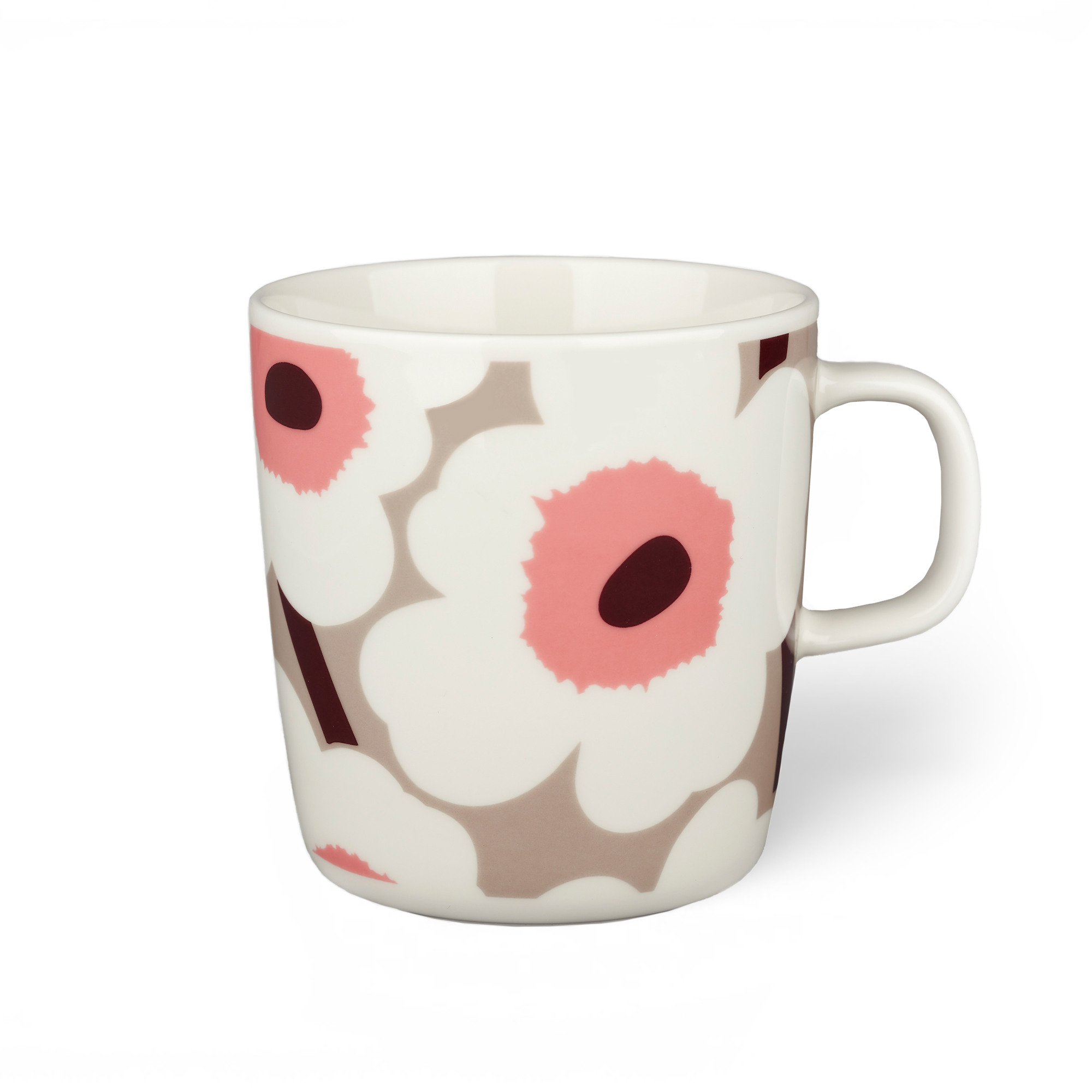 Marimekko - Unikko Mug 4 dl, White/Clay/Rose - Tekoppar | Servering - Koppar Och Muggar - Tekoppar | Möbelexperten