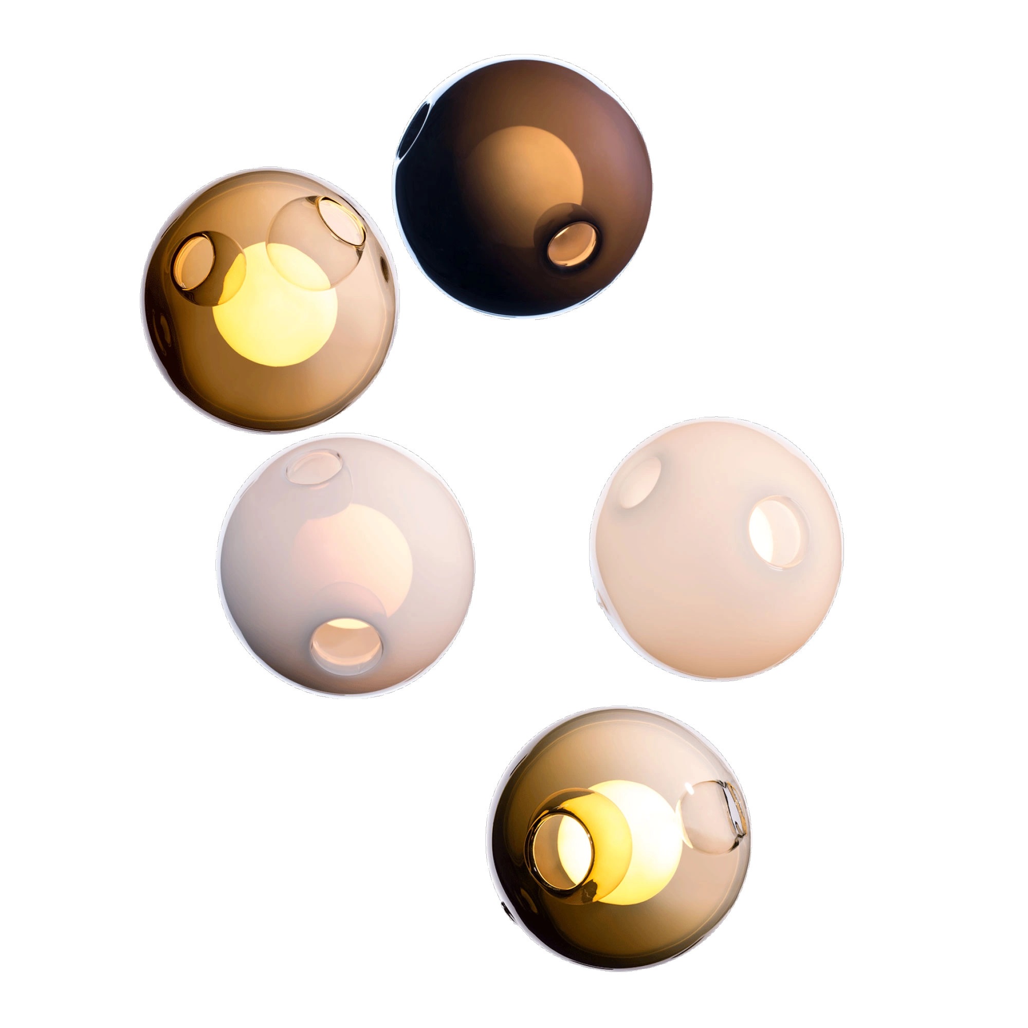 Bocci - 28.5 Random, Multi - 02 Xenon - Pendellampor - Omer Arbel - Flerfärgad