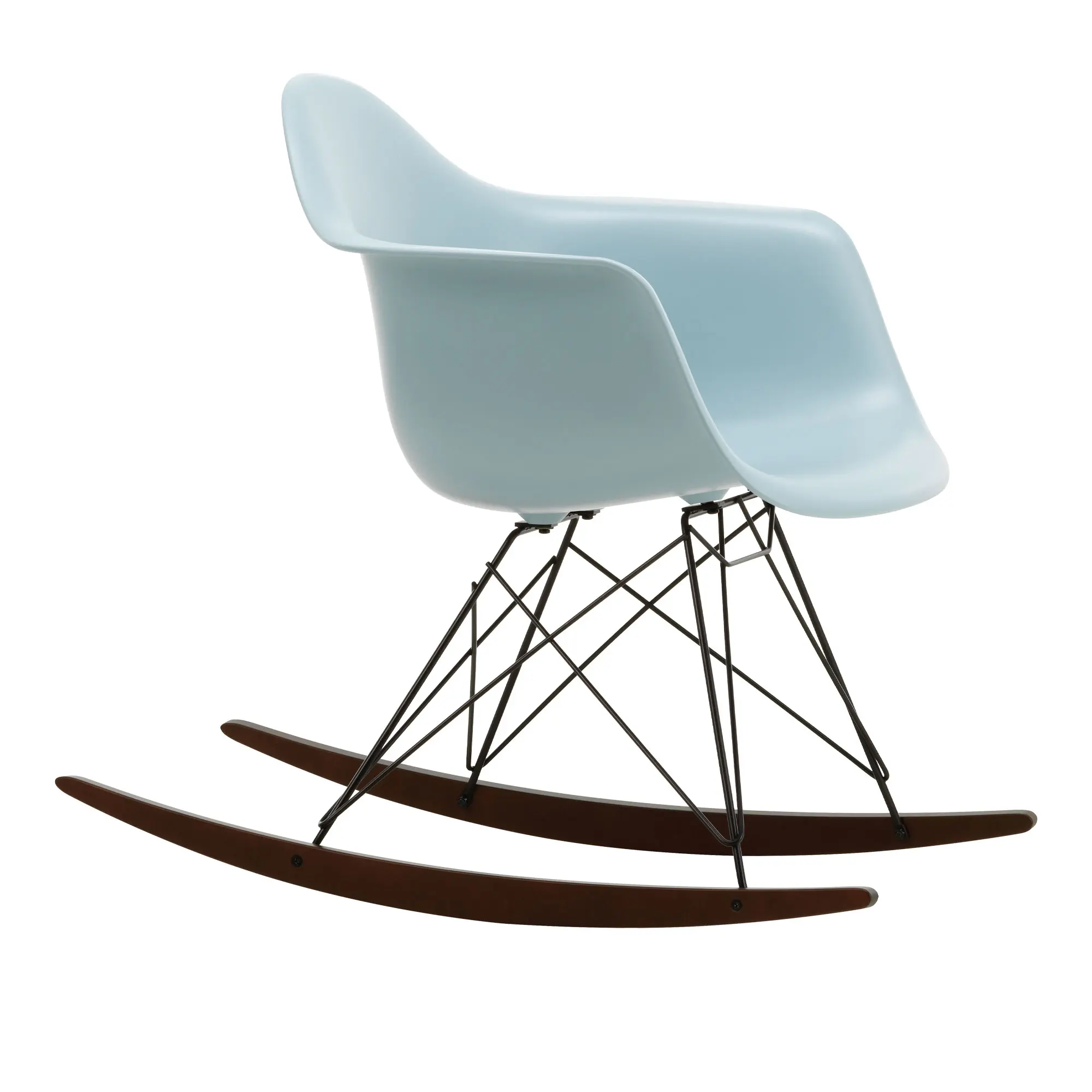 Eames RE Plastic Armchair RAR gyngestol Basic Dark/Dark Maple