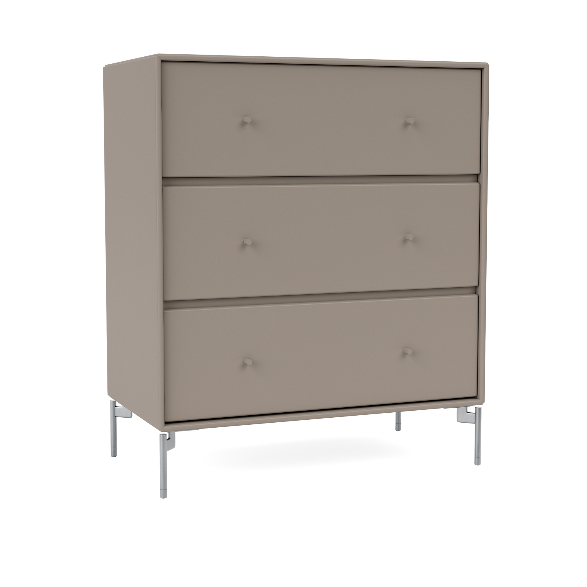 Montana - Carry Dresser 141-Truffle Matt Chrome - Byråer - Peter J. Lassen - Beige - Trä | Möbler - Förvaring Och Hyllor - Byråer | Möbelexperten