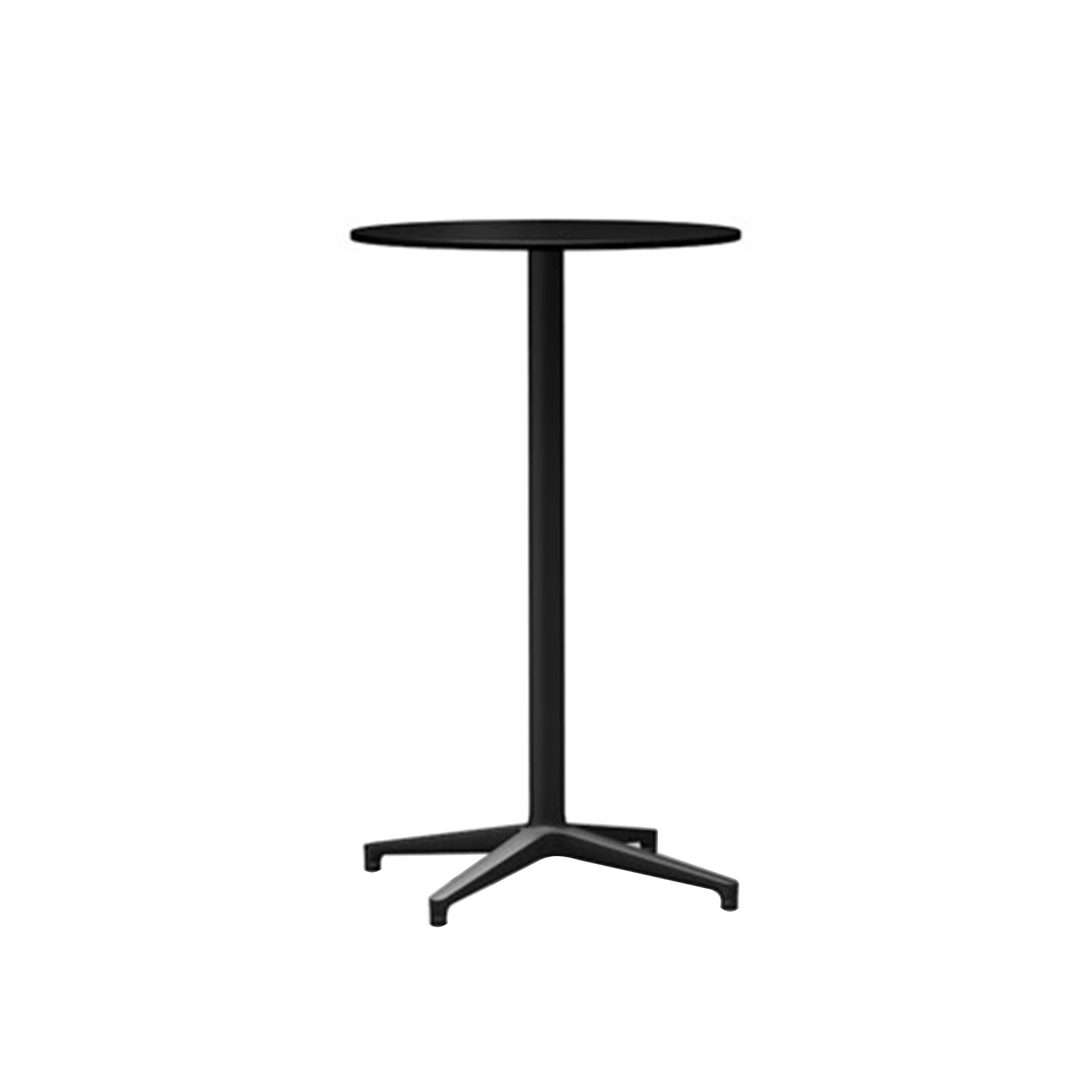 Vitra - Bistro Stand-up Table, Compact Laminate Black, Round Table Outdoor, Basic Dark Base, Ø 642 mm - Trädgårdsbord - Ronan & Erwan Bouroullec - Svart - Laminat/Metall