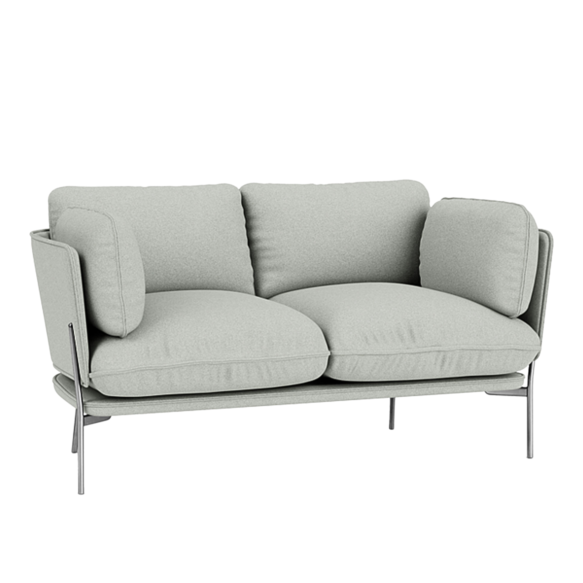 &Tradition - Cloud LN2 - Chrome - Fabric cat.2 - Divina Melange 3 120 - Soffor - Luca Nichetto