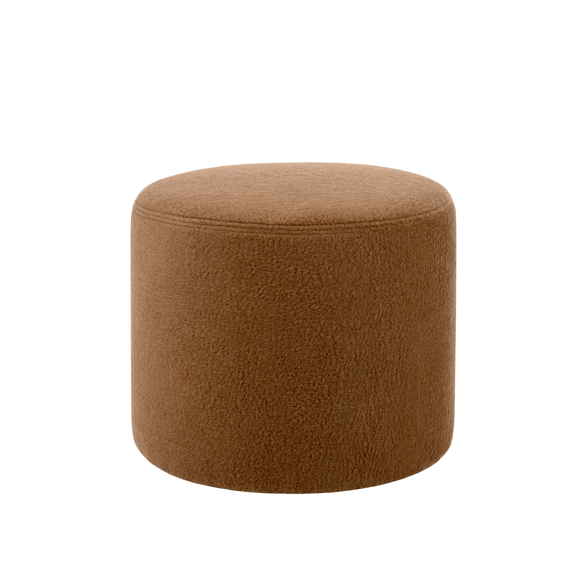 HEM - Bon Pouf Round - Brown - Sittpuffar - Sabine Marcelis - Brun - Trä/Syntetiskt/Skum/Ull