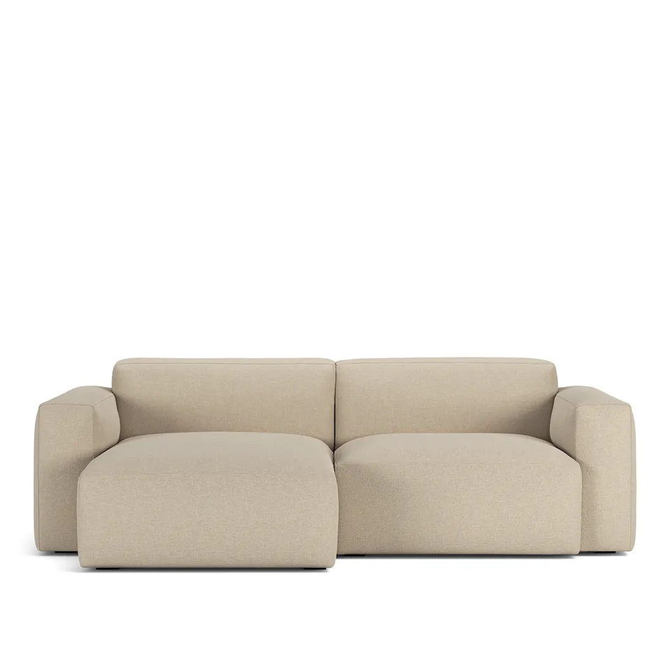 Brick 2-Seater Chaise Lounge Left Lario 107 Removable Upholstery