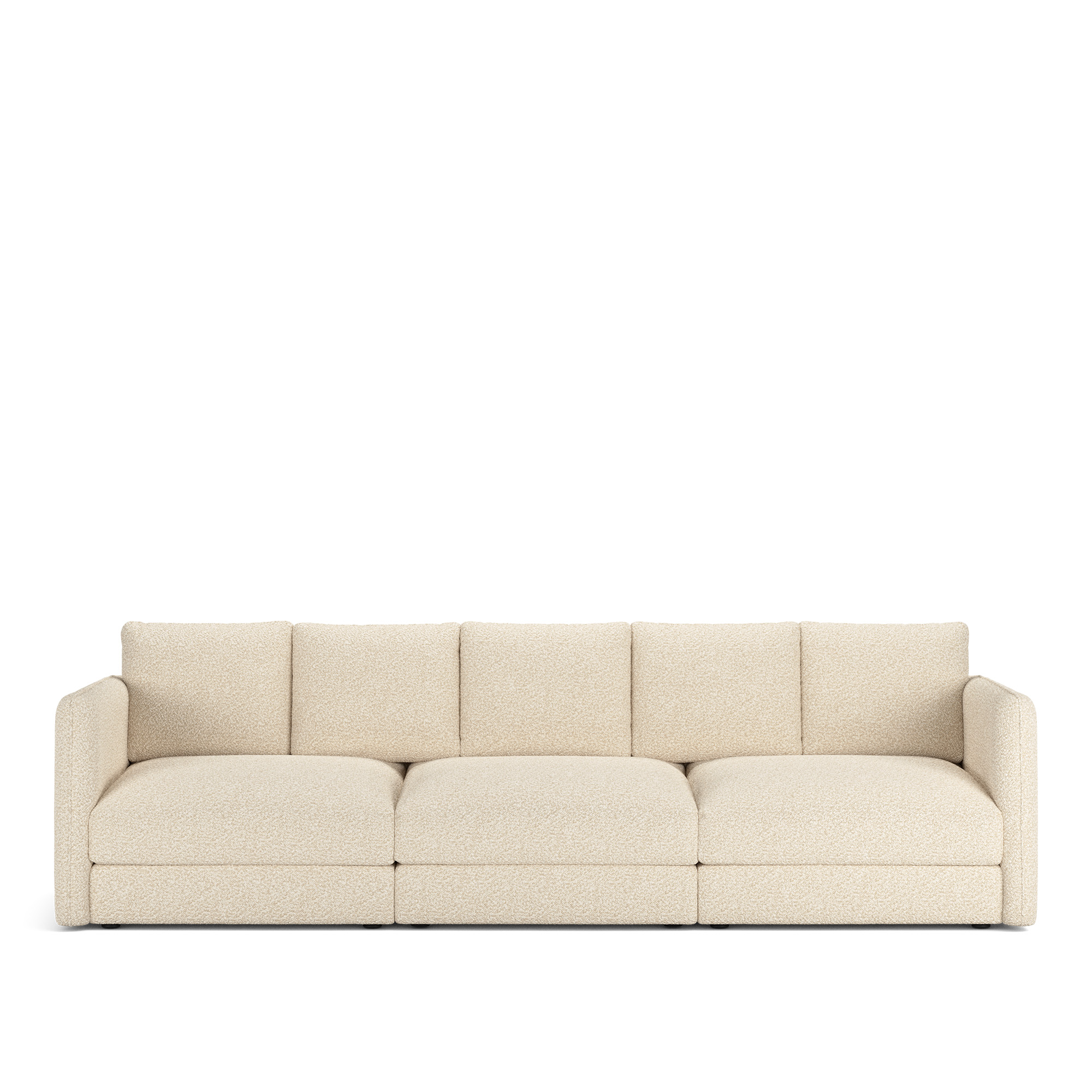NOGA - Pavarotti 3-Seater, Fixed Cover, Cushion Variant 02, Vellus 04 - Soffor - Beige