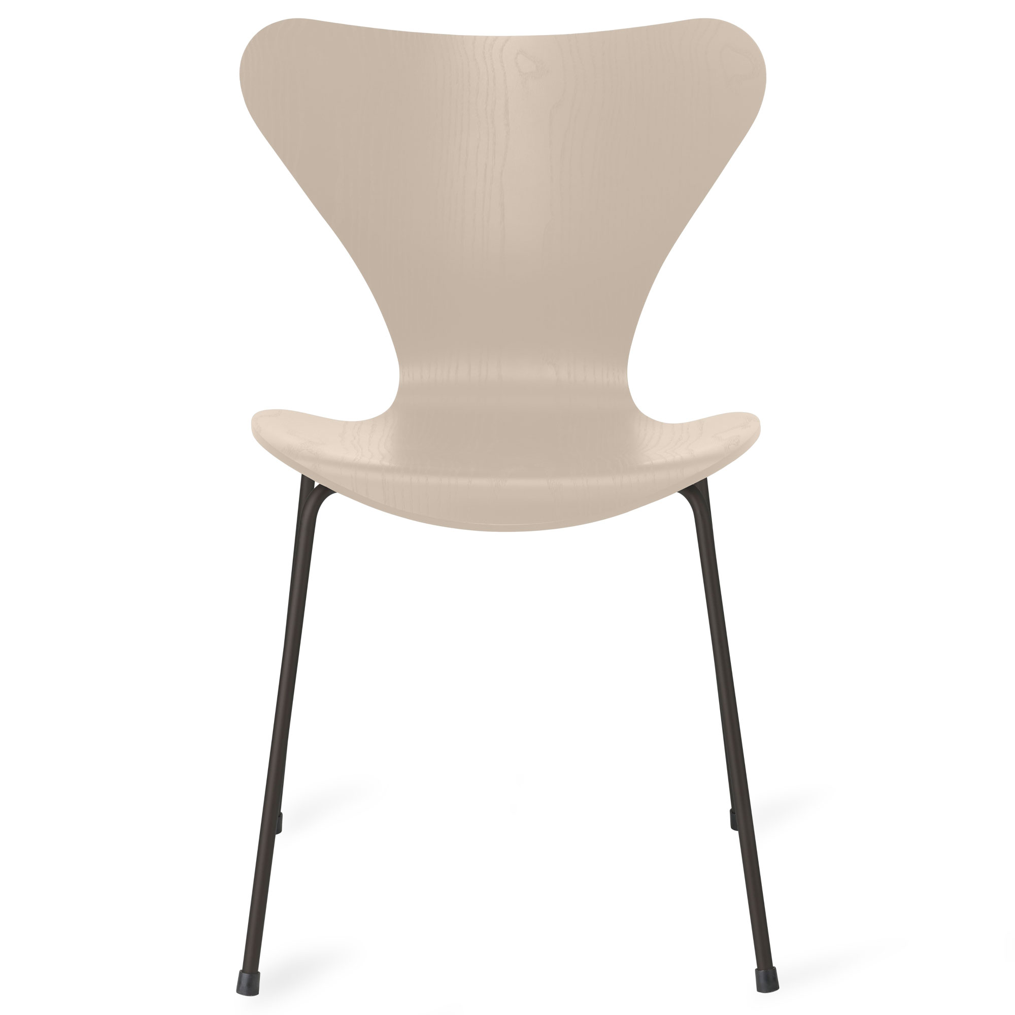 Fritz Hansen - Sjuan 3107 stol färgad askfanér warm graphite / light beige - Matstolar - Arne Jacobsen - Metall/Trä | Möbler - Stolar Och Pallar - Matstolar | Möbelexperten