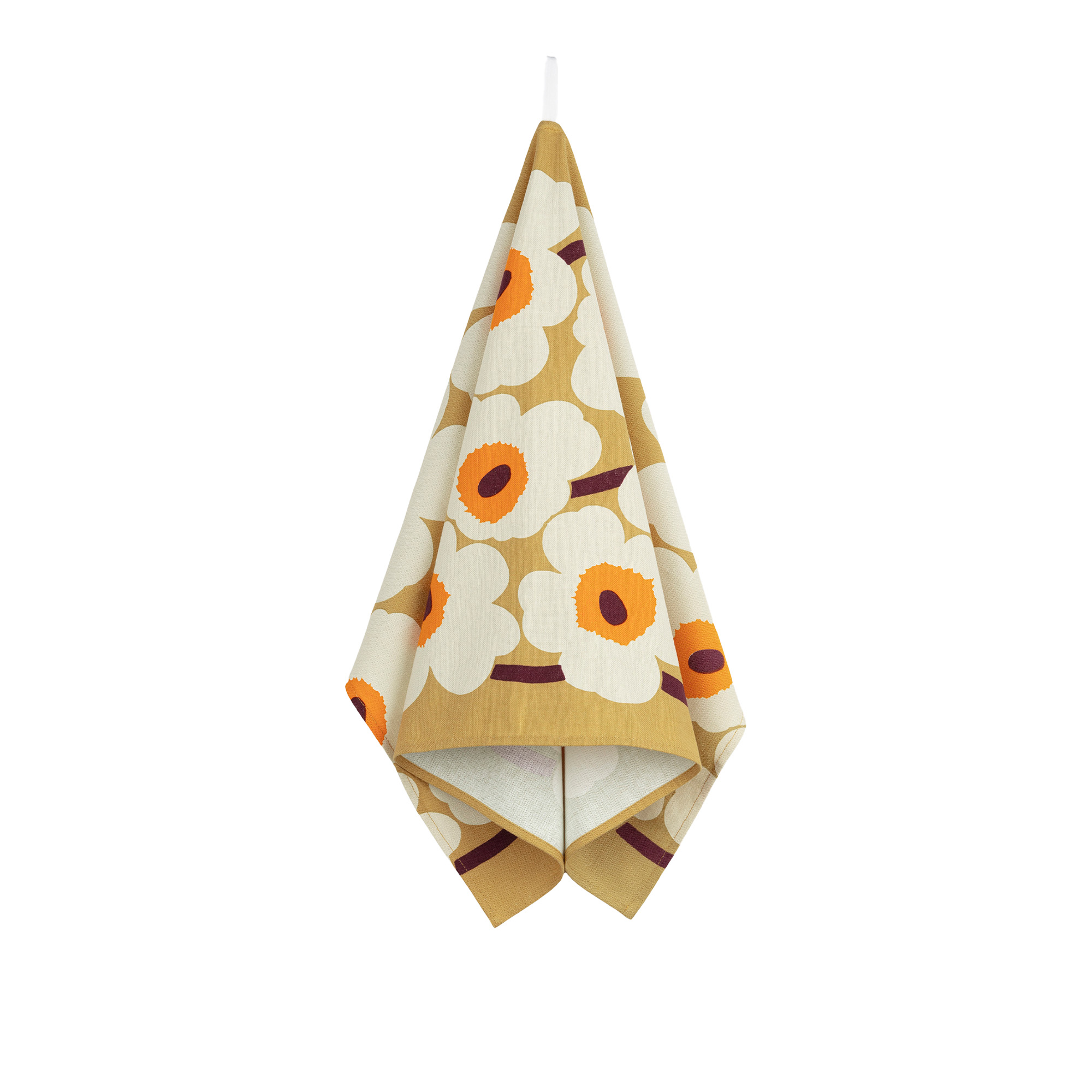 Marimekko - Unikko kökshandduk Caramel, Cream & Warm - Kökshanddukar - Maija Isola - Beige | Textilier - Kökstextilier - Kökshanddukar | Möbelexperten