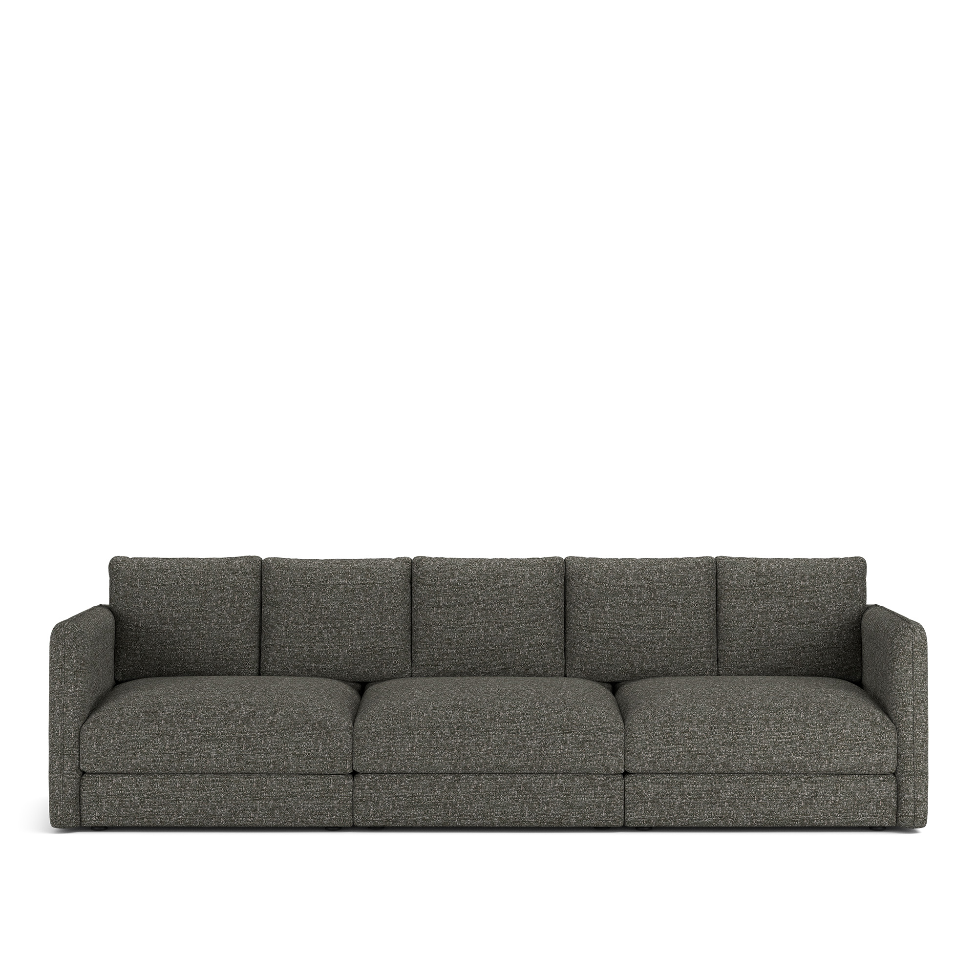 NOGA - Pavarotti 3-Seater, Fixed Cover, Cushion Variant 02, Lucinasco 06 - Soffor - Svart
