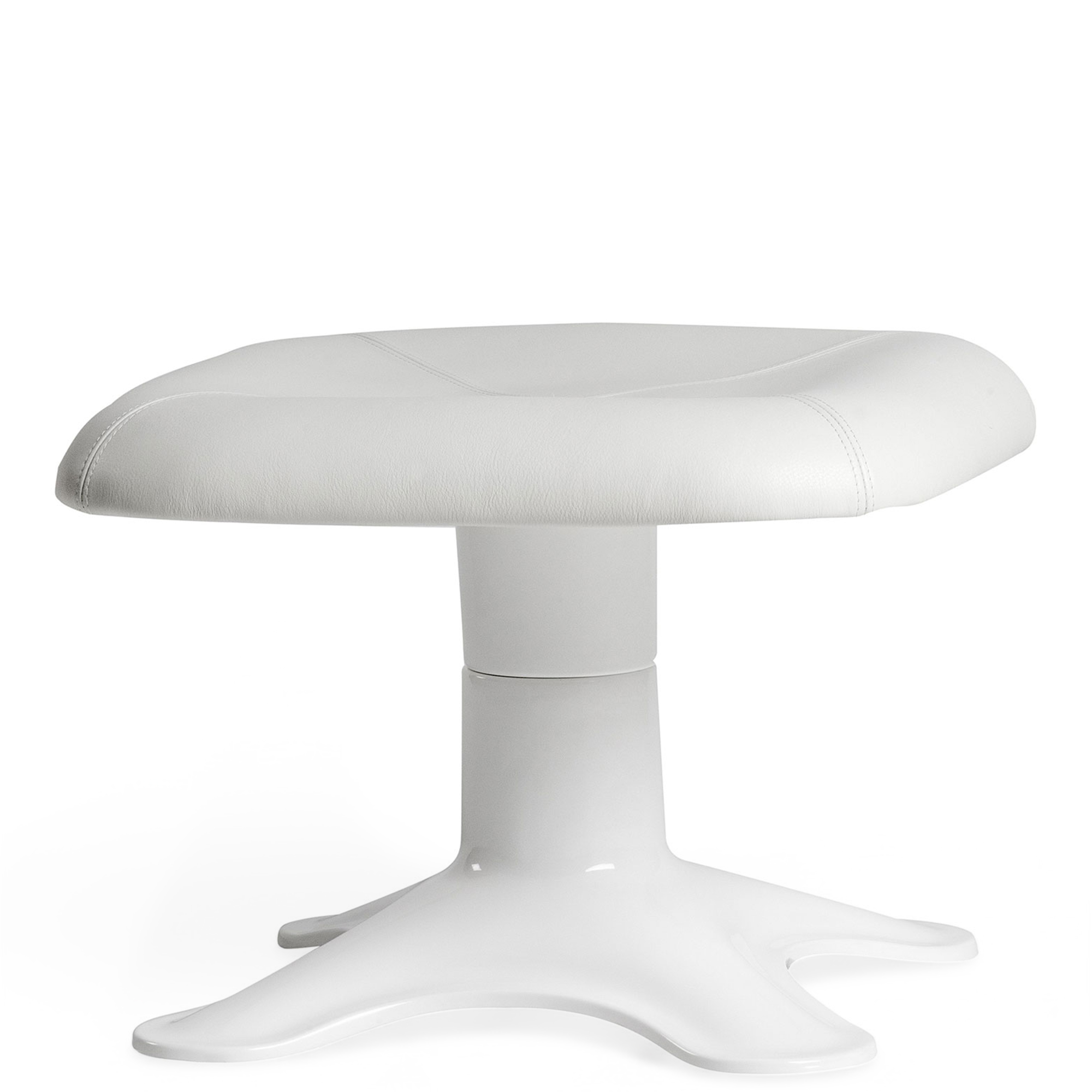 Artek - Karuselli Ottoman, Läder L1, Prestige White - Fotpallar - Yrjö Kukkapuro - Vit - Läder/Metall/Syntetiskt | Möbler - Fåtöljer Och Puffar - Fotpallar | Möbelexperten