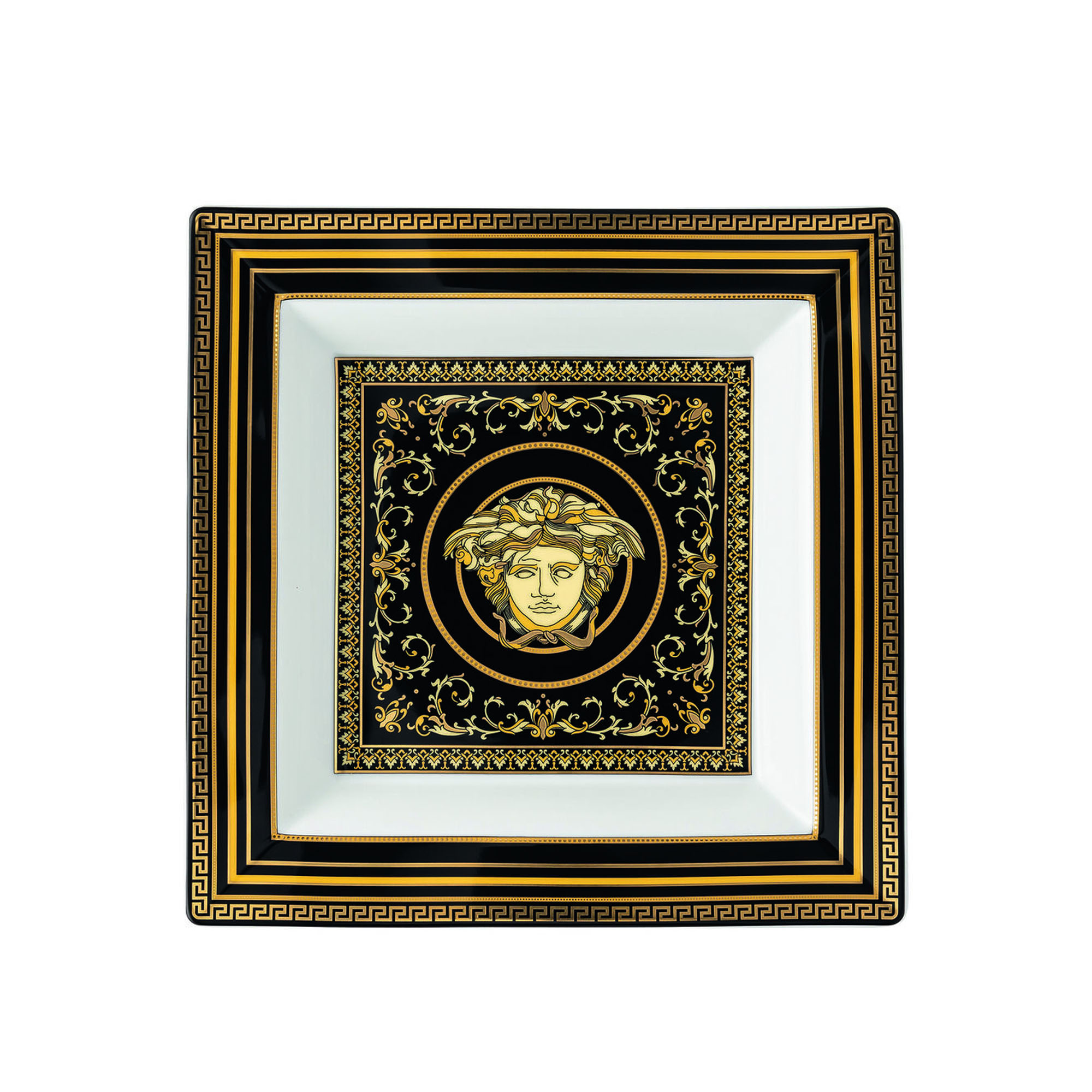 Versace - Virtus Gala Black, Fat 22 cm - Uppläggningsfat - Svart