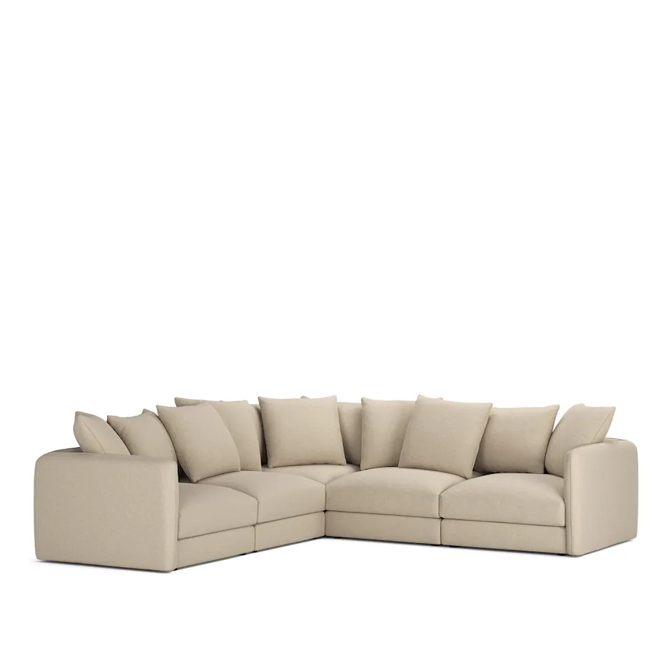 Pavarotti 5-Seater Corner, Removable Cover, Cushion Variant 01, Lario 107