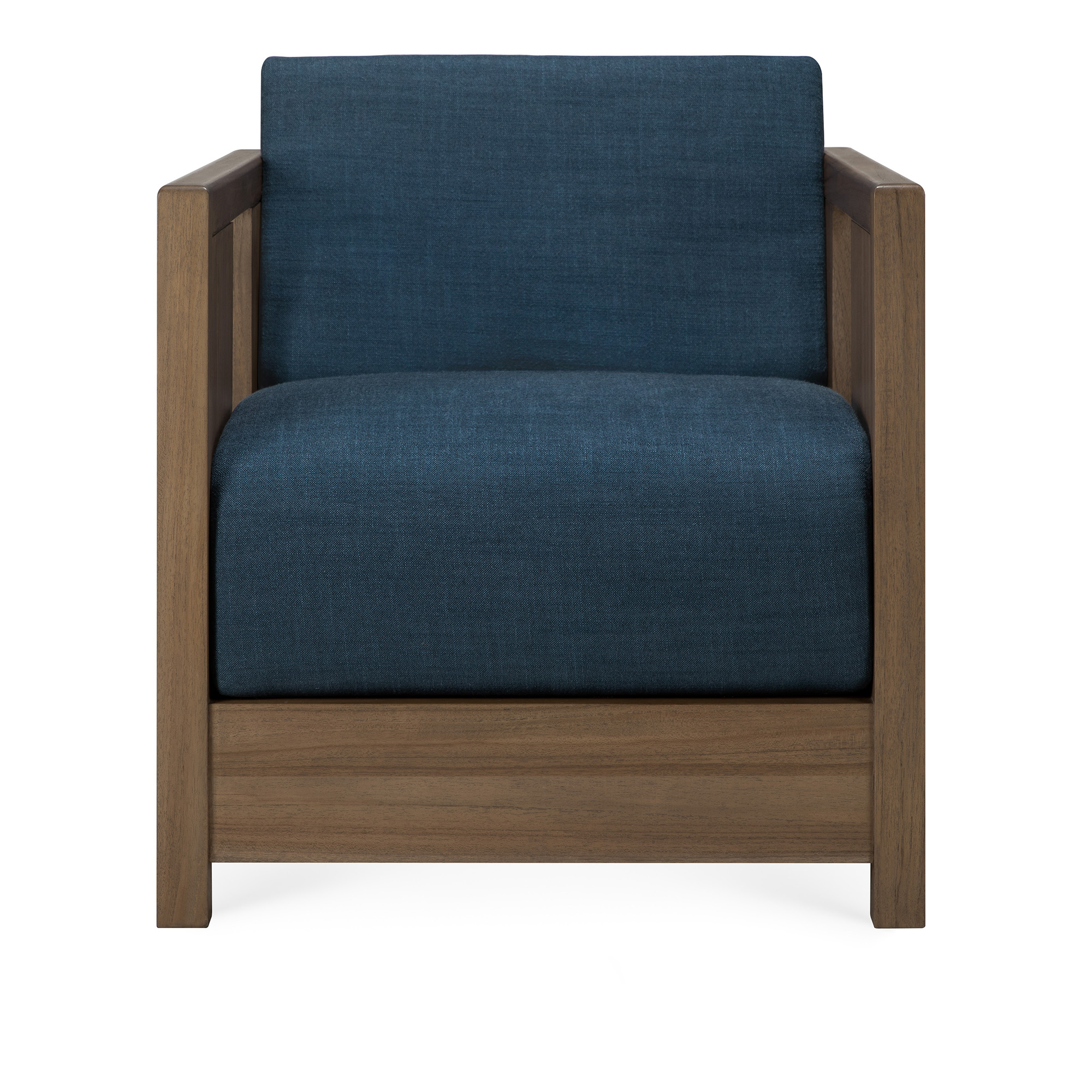 Ethnicraft - Roan lounge chair - varnished teak - wild brown - Ink fabric - Fåtöljer - Paul Poiret