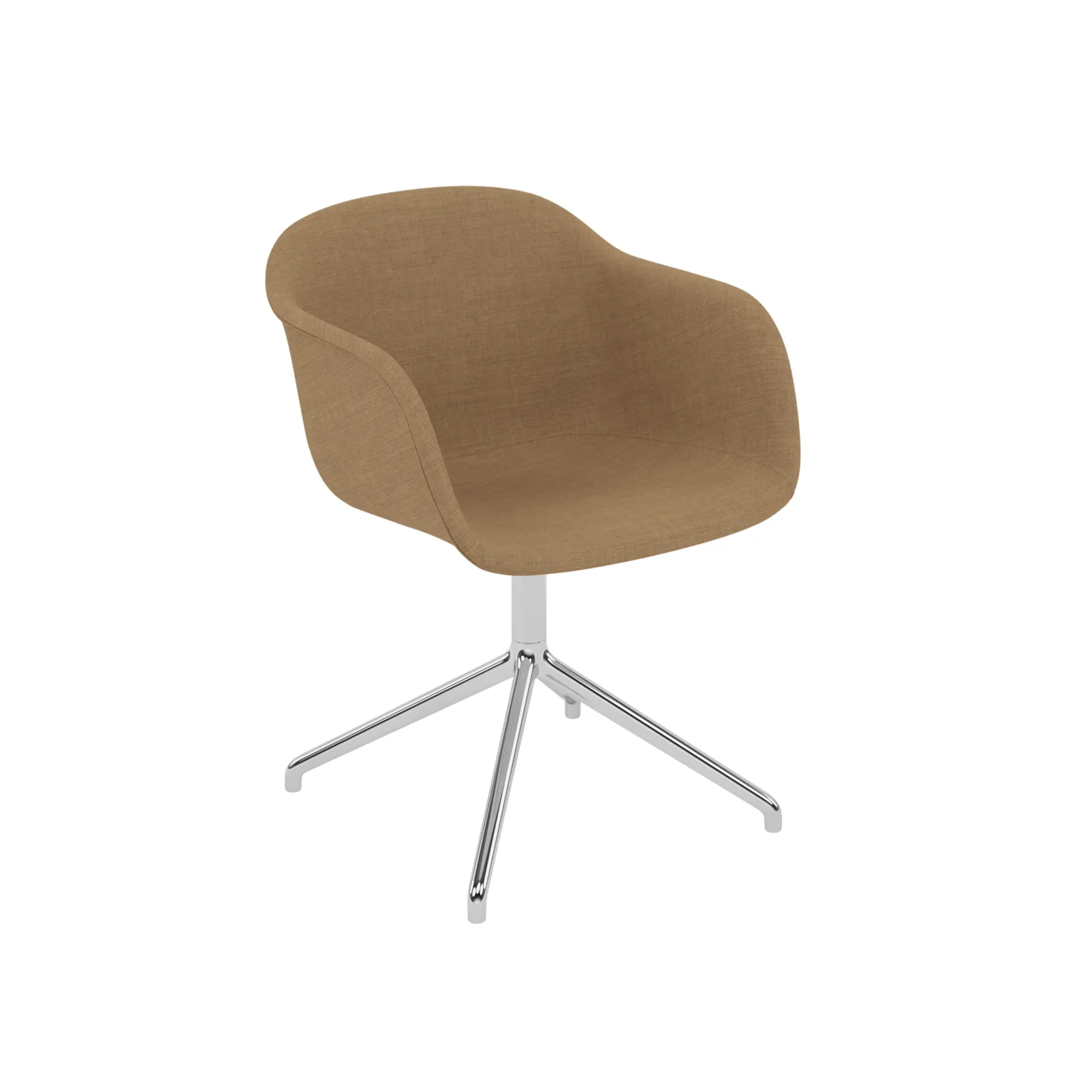 Fiber Armchair Swivel Base W Return