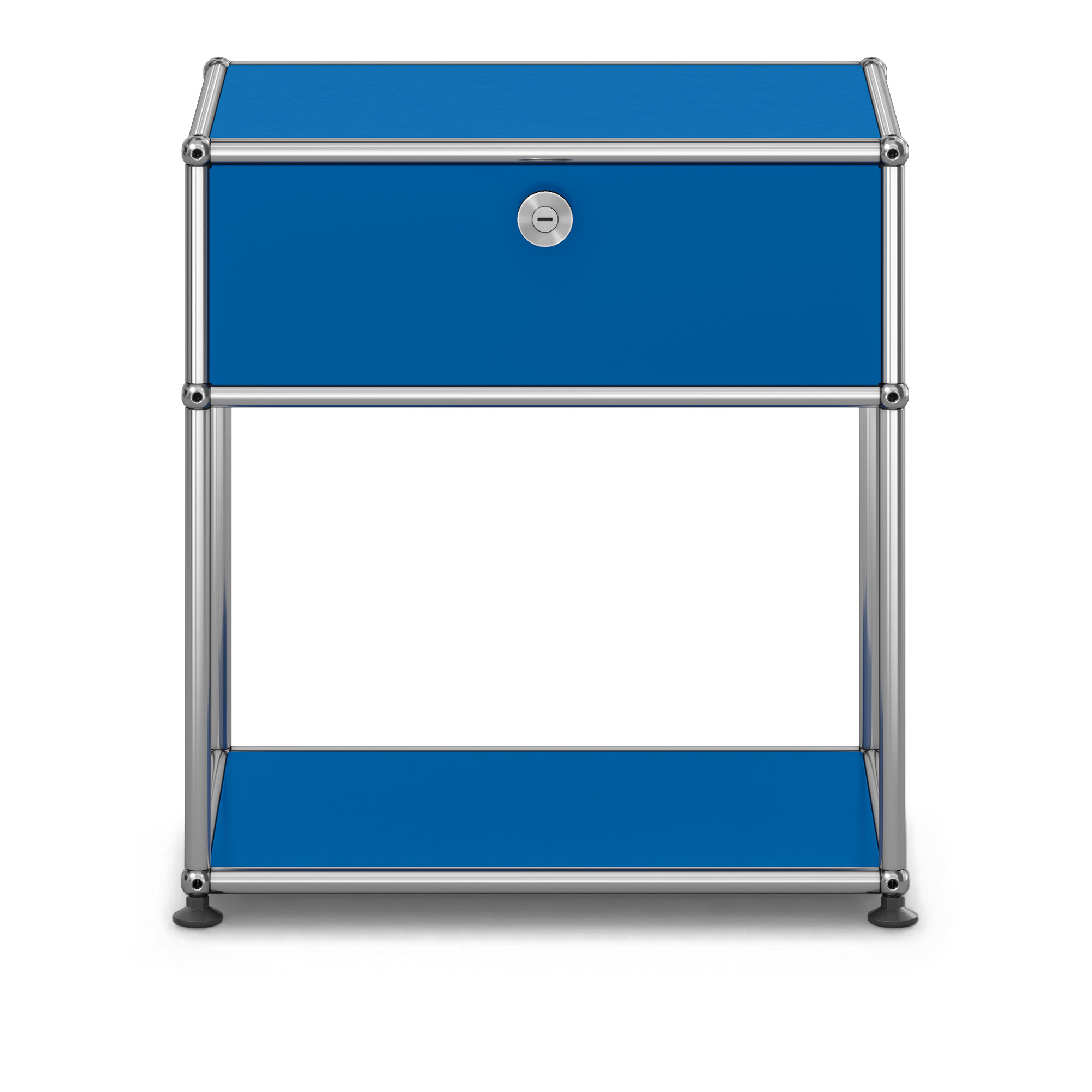 USM - USM Haller Bedside Table M54 Gentian Blue - Sängbord - Fritz Haller & Paul Schärer - Blå - Metall | Möbler - Bord - Sängbord | Möbelexperten