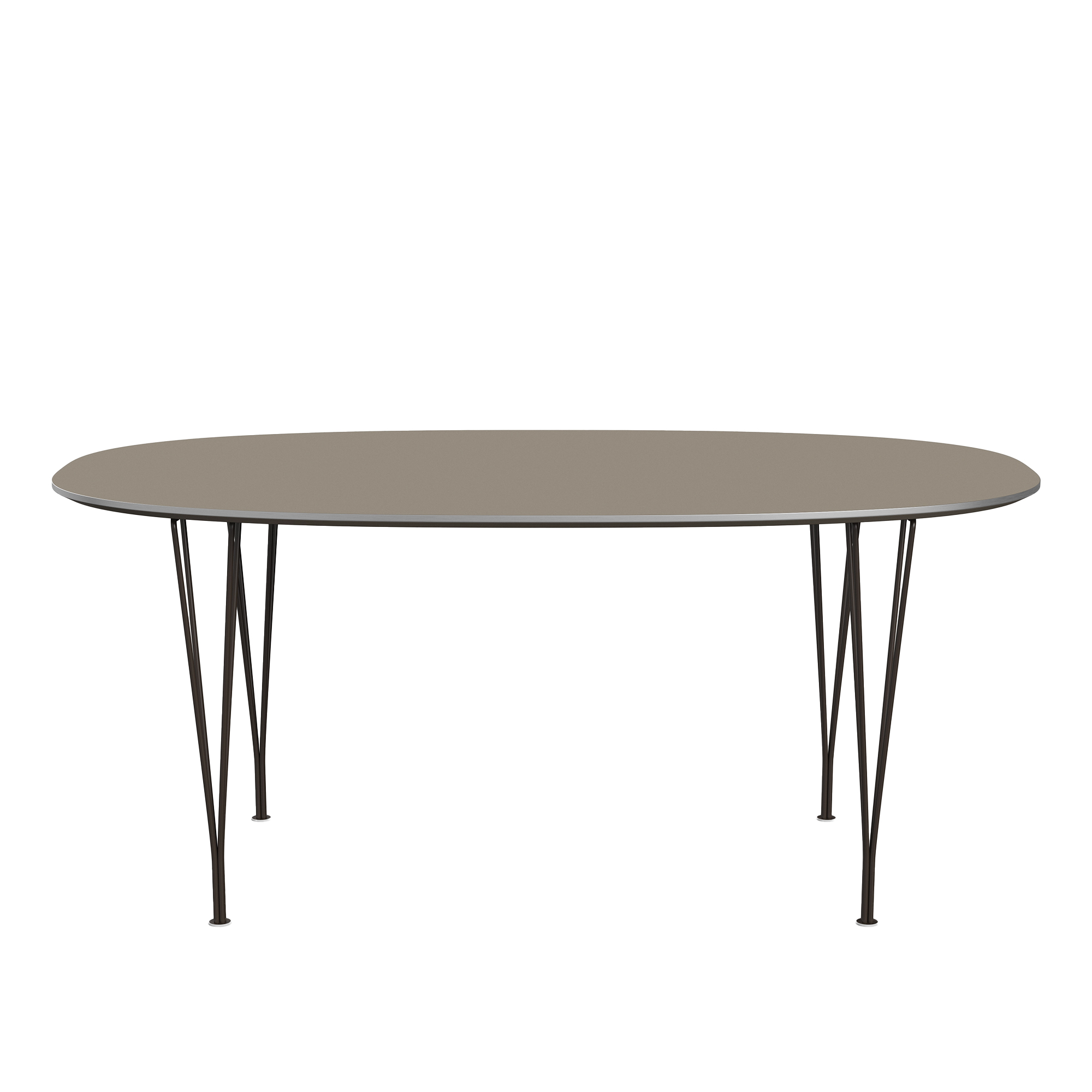 Fritz Hansen - Superellips b616 bord 170, Brown Ottawa / Brown Bronze - Matbord - Arne Jacobsen,Bruno Mathsson,Piet Hein
