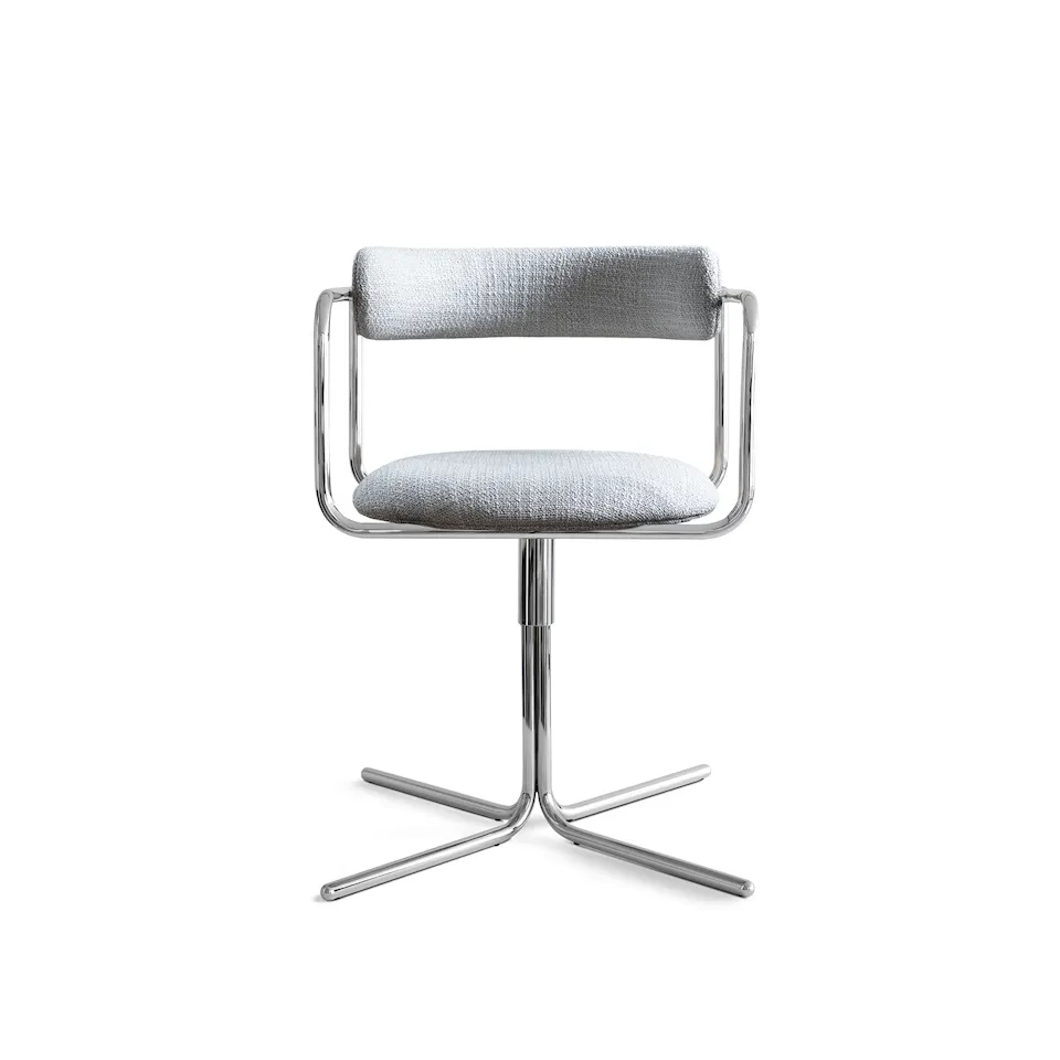 FF Chair Swivel Rounded Chrome Legs