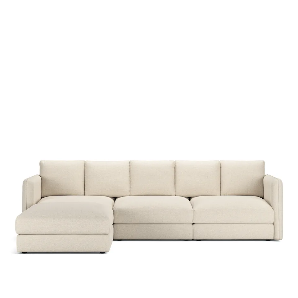 Pavarotti 3-Seater + Footstool, Removable Cover, Cushion Variant 02, Lario 38