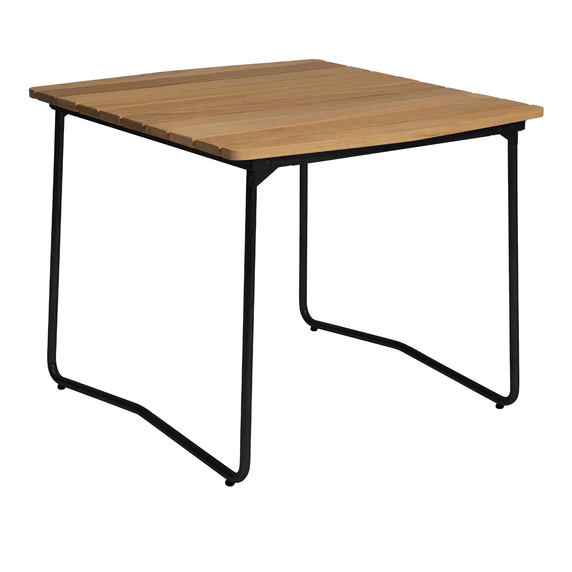 Grythyttan Stålmöbler - Bord B31 84 cm Svart stativ Oljad ek - Matbord utomhus | Utemöbler - Utebord - Matbord Utomhus | Möbelexperten